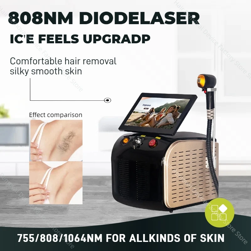 4000W High-Power Diode Laser Hair Removal Device with 3 Wavelengths 808nm, 755nm, 1064nm Painless Hair Removal Machine
4000W High-Power Diode Laser Hair Removal Device with 3 Wavelengths 808nm, 755nm, 1064nm Painless Hair Removal Machine