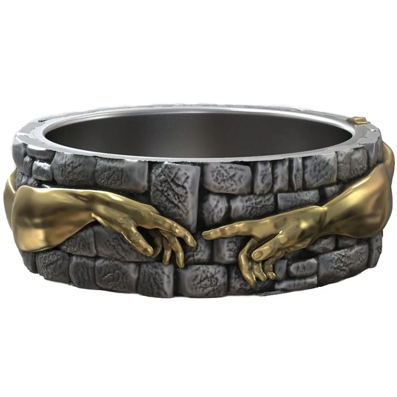 10-13g Hand Of God Ring Creation Of Adam Religious Art Relief Rings Customized 925 Solid Sterling Silver Many Sizes 6-12
10-13g Hand Of God Ring Creation Of Adam Religious Art Relief Rings Customized 925 Solid Sterling Silver Many Sizes 6-12
