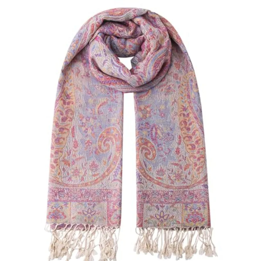 Umjetnost Womens Soft Silky Pashmina Rave Scarf Paisley Pattern Pashmina Shawl Wrap with Fringes
Umjetnost Womens Soft Silky Pashmina Rave Scarf Paisley Pattern Pashmina Shawl Wrap with Fringes