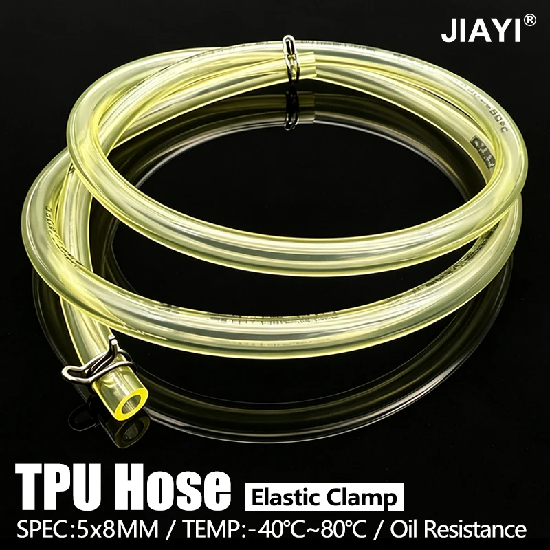 5x8mm clamp Yellow TPU Fuel Gas Hose Oil Resistant Flexible Petrol Pipe for Motorcycle Car High Pressure Anti-Leak Tube
5x8mm clamp Yellow TPU Fuel Gas Hose Oil Resistant Flexible Petrol Pipe for Motorcycle Car High Pressure Anti-Leak Tube