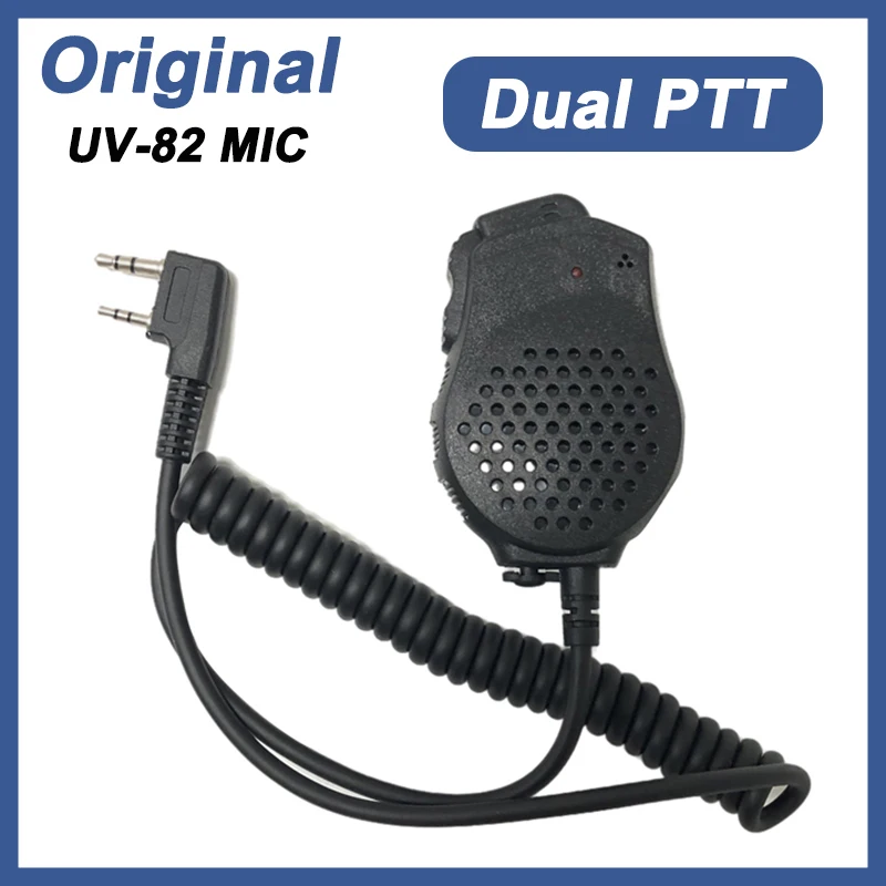 Original Baofeng Speaker Mic Microphone Dual PTT For UV-82 5R Mini GT-5TP Walkie Talkie 2 Pin K Plug Two Way Radio Accessories
Original Baofeng Speaker Mic Microphone Dual PTT For UV-82 5R Mini GT-5TP Walkie Talkie 2 Pin K Plug Two Way Radio Accessories
