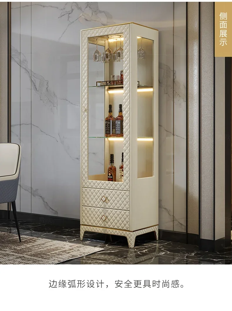 Light luxury glass wine cabinet against the wall Customized locker Living room Post-modern high-end Italian bookshelf Y
Light luxury glass wine cabinet against the wall Customized locker Living room Post-modern high-end Italian bookshelf Y