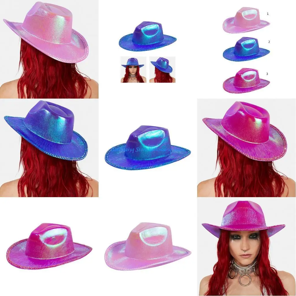 573B Lightweight Cowgirl Hat Woman Men Ladies Sequins Cowboy Hat Halloween Party Hat Bonnet Men Windproof Hat
573B Lightweight Cowgirl Hat Woman Men Ladies Sequins Cowboy Hat Halloween Party Hat Bonnet Men Windproof Hat