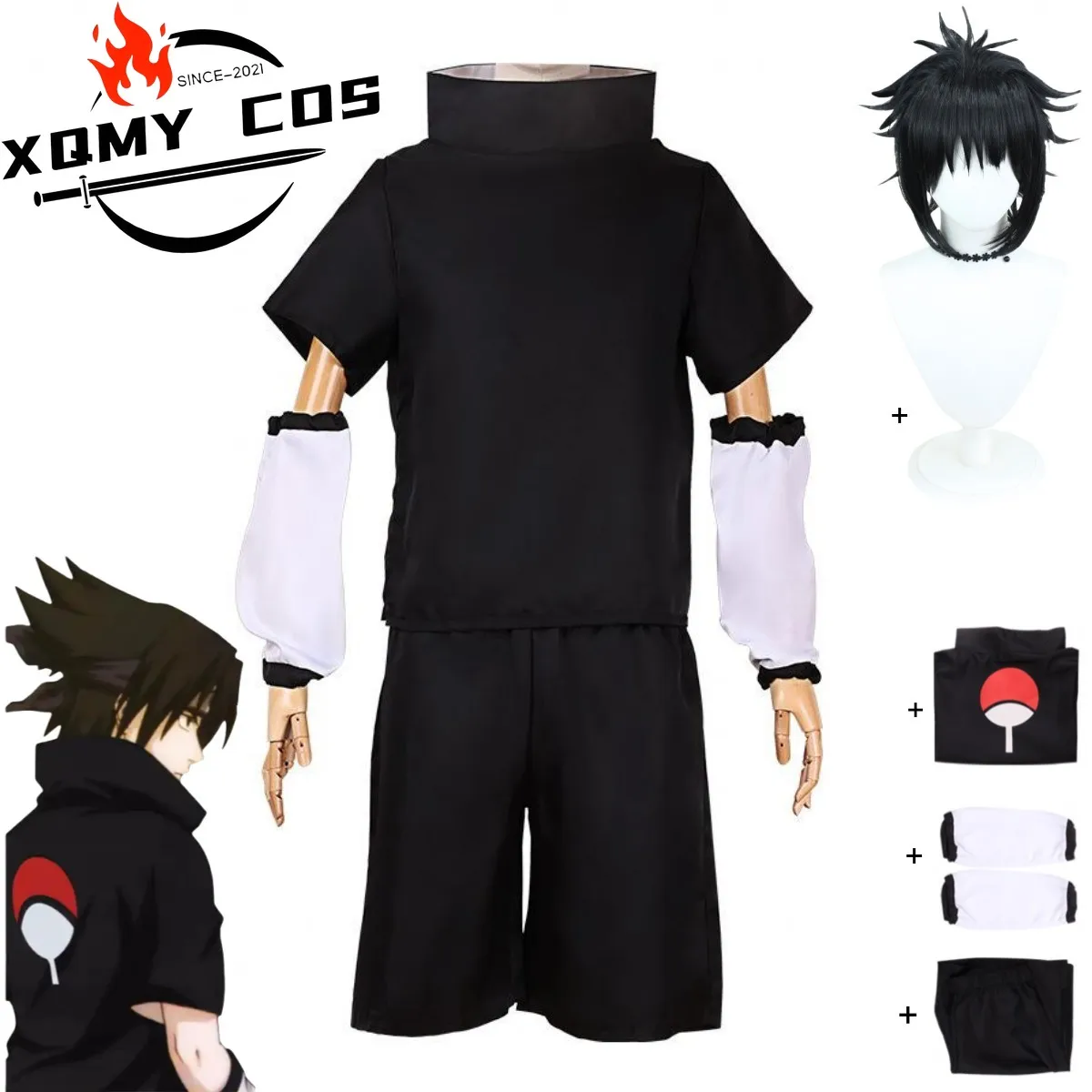XqAnime Uchiha Sasuke 2nd Generation Cosplay Costume Summer Black Short Sleeve T-shirt Wig Adult Man Woman Christmas Party Suit
XqAnime Uchiha Sasuke 2nd Generation Cosplay Costume Summer Black Short Sleeve T-shirt Wig Adult Man Woman Christmas Party Suit