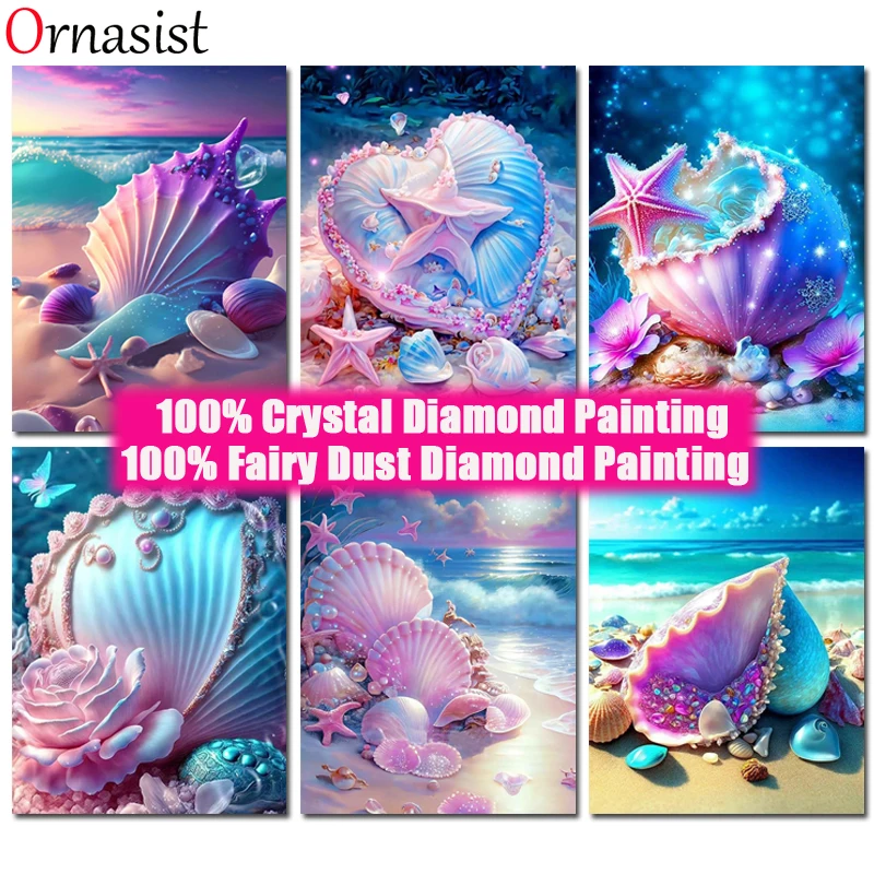 5D Diy Fairy Dust Diamond Painting Beach Sea Shell Crystal Diamond Mosaic Pictures Cross Stitch AB Rhinestone Embroidery Decor
5D Diy Fairy Dust Diamond Painting Beach Sea Shell Crystal Diamond Mosaic Pictures Cross Stitch AB Rhinestone Embroidery Decor