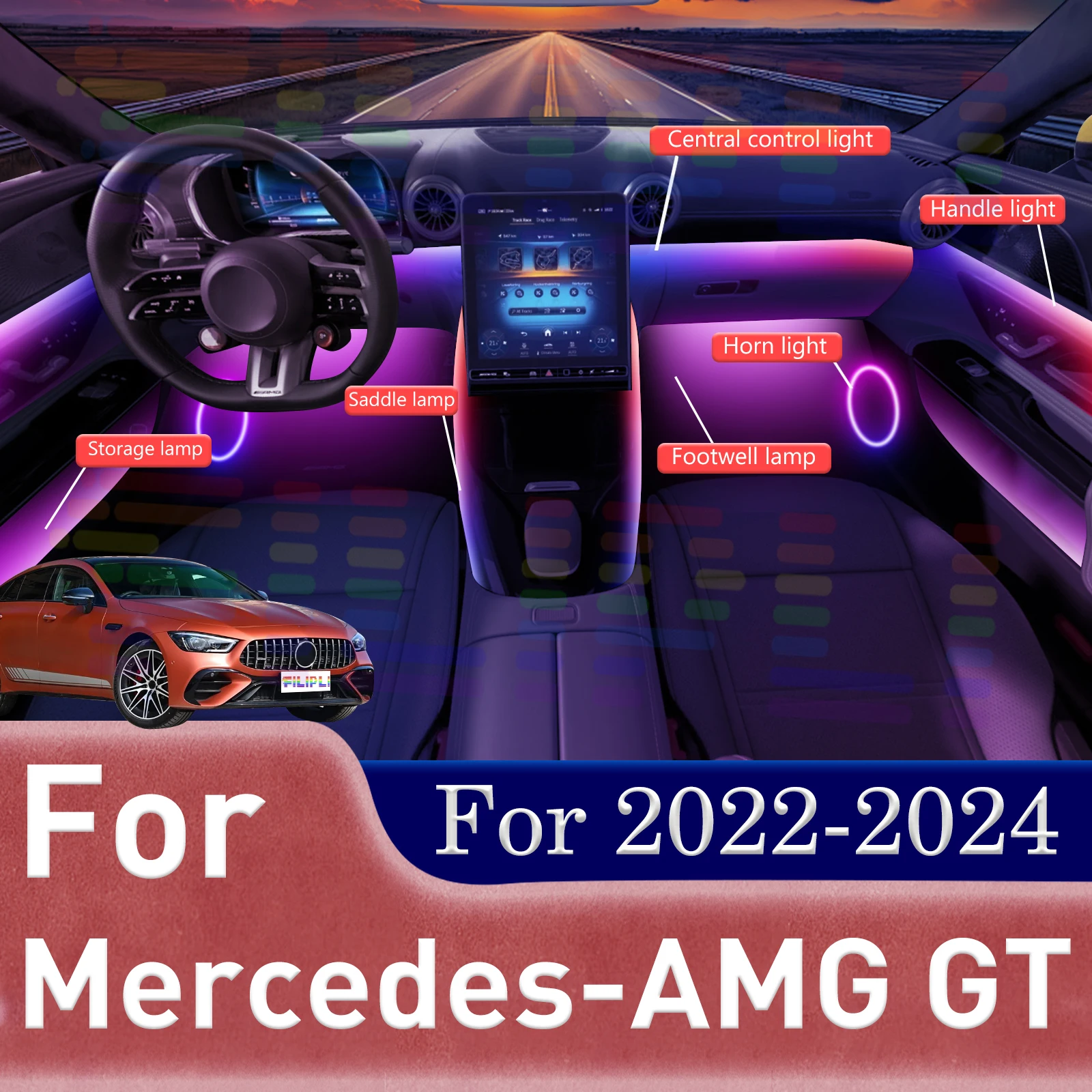 For Benz AMG-GT C R 55 63 4MATIC+ 63 SE Car Ambient Lighting Revolutionized: Our App Delivers Unrivaled RGB Music Control
For Benz AMG-GT C R 55 63 4MATIC+ 63 SE Car Ambient Lighting Revolutionized: Our App Delivers Unrivaled RGB Music Control
