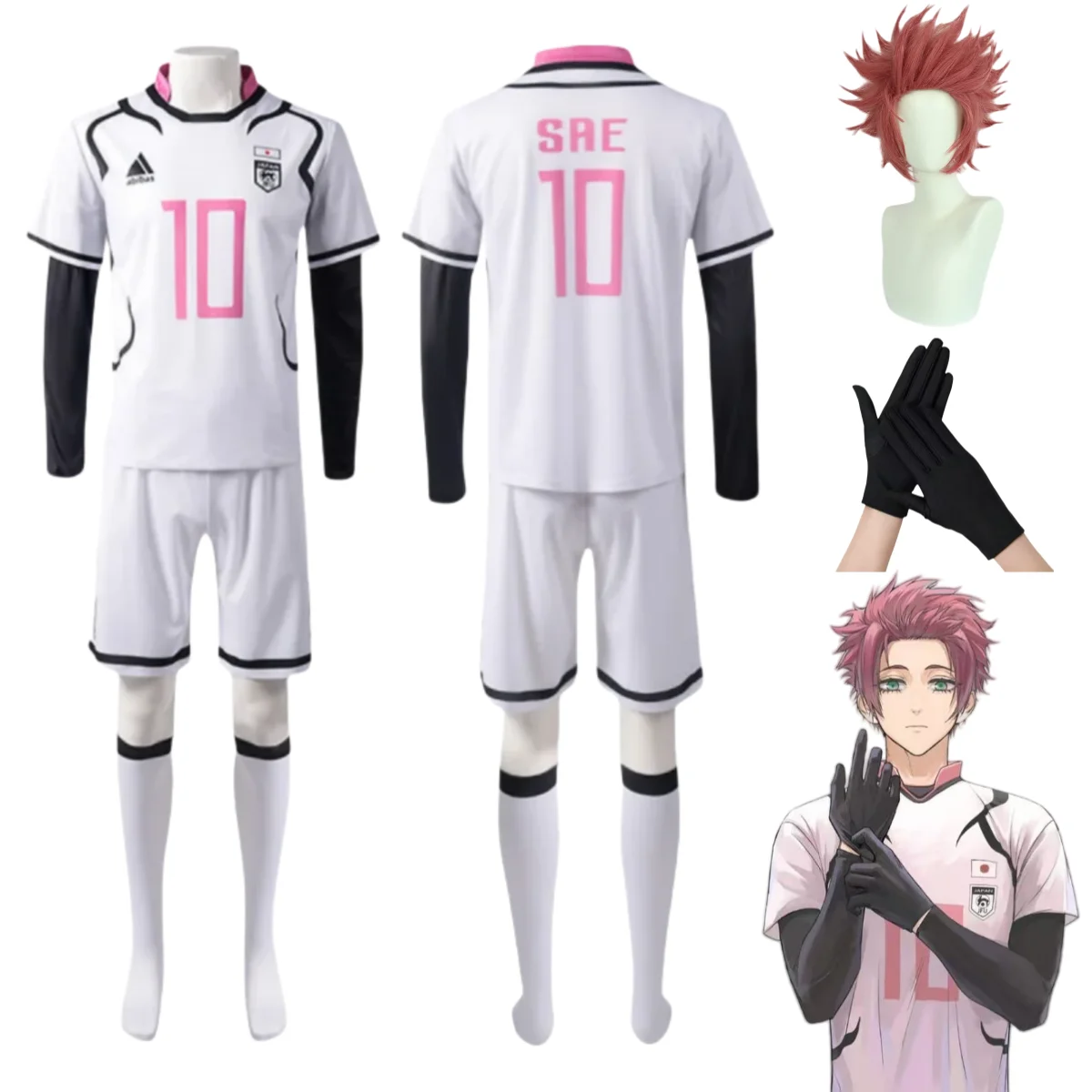 Anime Blue Lock SAE Cosplay Costumes Itoshi Sae Wigs Soccer Jersey Japan U20 #10 Sae Football Uniform Mens Cosplay Set
Anime Blue Lock SAE Cosplay Costumes Itoshi Sae Wigs Soccer Jersey Japan U20 #10 Sae Football Uniform Mens Cosplay Set