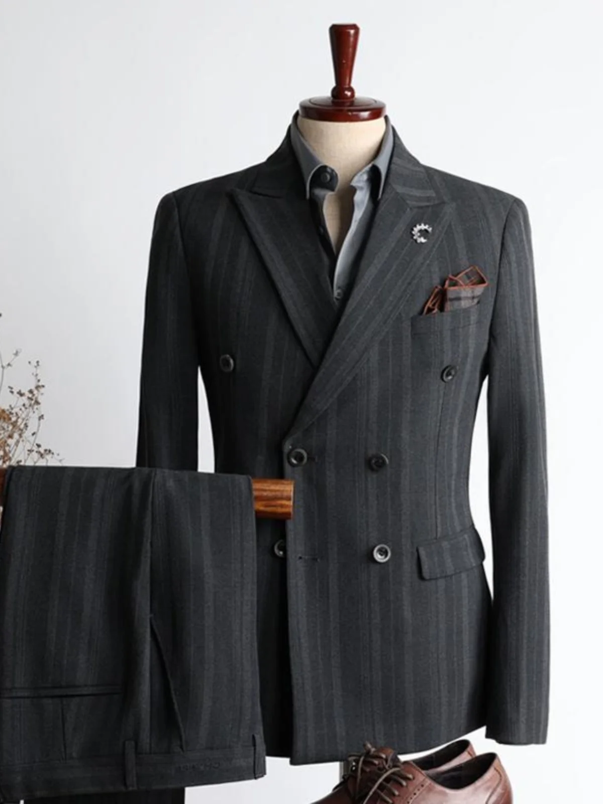 Men's Wedding Suit Set Busin Casual Tailored Fit Wedding Guest Formal Wear Double Breasted Button Decorated Fiber Blend
Men's Wedding Suit Set Busin Casual Tailored Fit Wedding Guest Formal Wear Double Breasted Button Decorated Fiber Blend