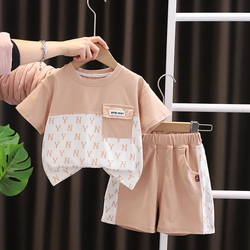 Kids Baby Boy 2 Piece Set 2024 Summer Letter Printed Patchwork Short Sleeve T-shirts Tops and Shorts Infant Boys Clothes Outfits
Kids Baby Boy 2 Piece Set 2024 Summer Letter Printed Patchwork Short Sleeve T-shirts Tops and Shorts Infant Boys Clothes Outfits