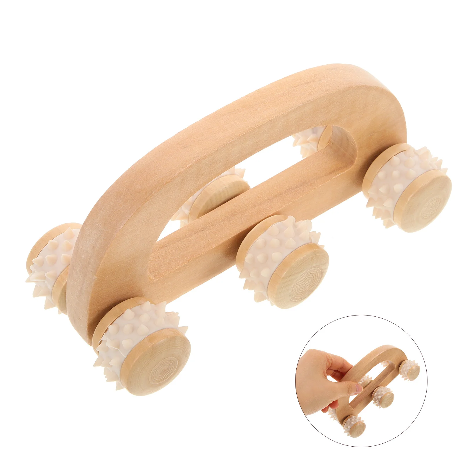 1pc Hand Massager Roller Wooden Massage Tool Portable For Travel Stress Relief Small Hand Massaging Device For Office Workers
1pc Hand Massager Roller Wooden Massage Tool Portable For Travel Stress Relief Small Hand Massaging Device For Office Workers