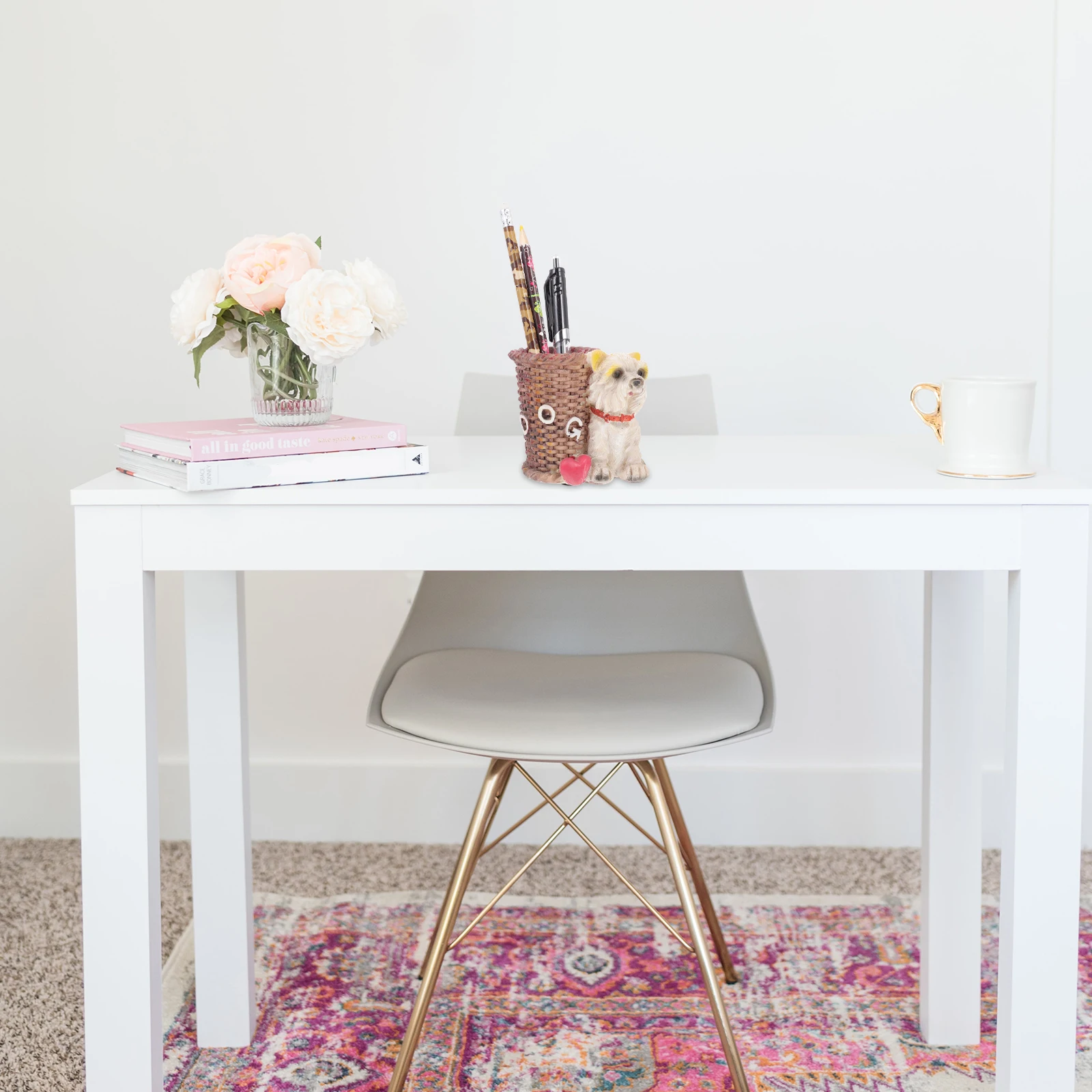 Dog Shaped Brush Pot Resin Craft Unique Desktop Storage Organizer Pen Holder Pencil Container Creative Pen Holder Decorative
Dog Shaped Brush Pot Resin Craft Unique Desktop Storage Organizer Pen Holder Pencil Container Creative Pen Holder Decorative