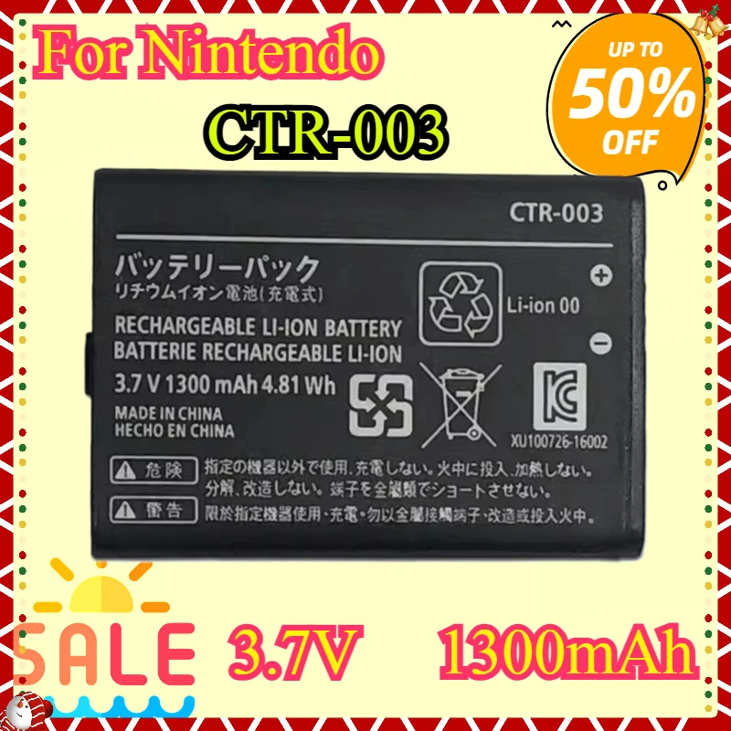 New 1300mAh CTR-003 For Nintendo 2DS NEW 2DS XL Battery CTR-003 For Nintendo 3DS N3DS Gamepad Controller New 3DS 3DS
New 1300mAh CTR-003 For Nintendo 2DS NEW 2DS XL Battery CTR-003 For Nintendo 3DS N3DS Gamepad Controller New 3DS 3DS