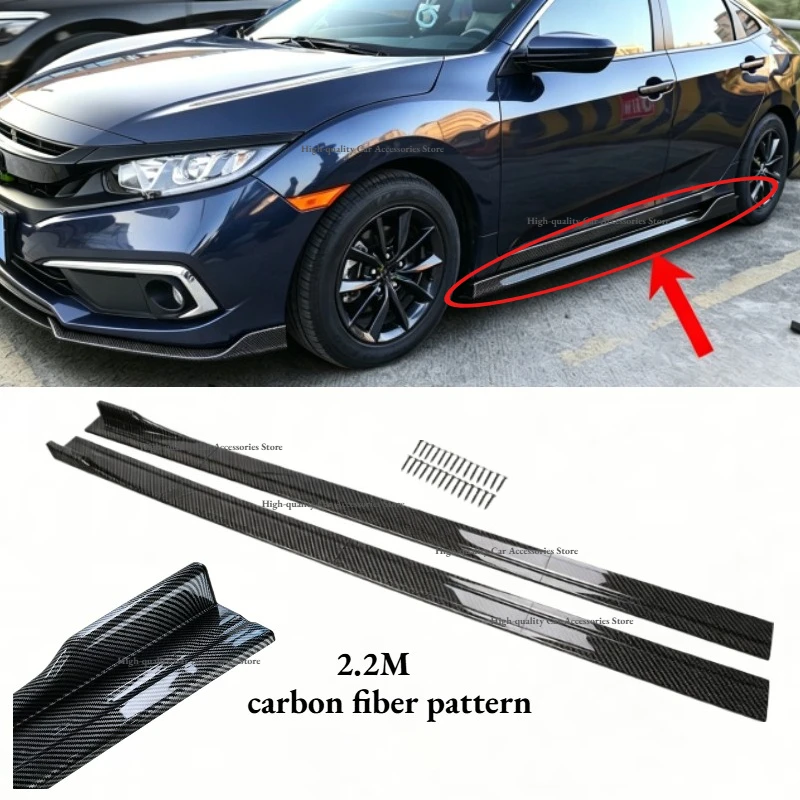 Carbon look Universal2.18m Car Side Skirt Extension Splitter Bumper Racing Side Wing Bumper Lip Side Spoiler for Audi BMW Toyota
Carbon look Universal2.18m Car Side Skirt Extension Splitter Bumper Racing Side Wing Bumper Lip Side Spoiler for Audi BMW Toyota