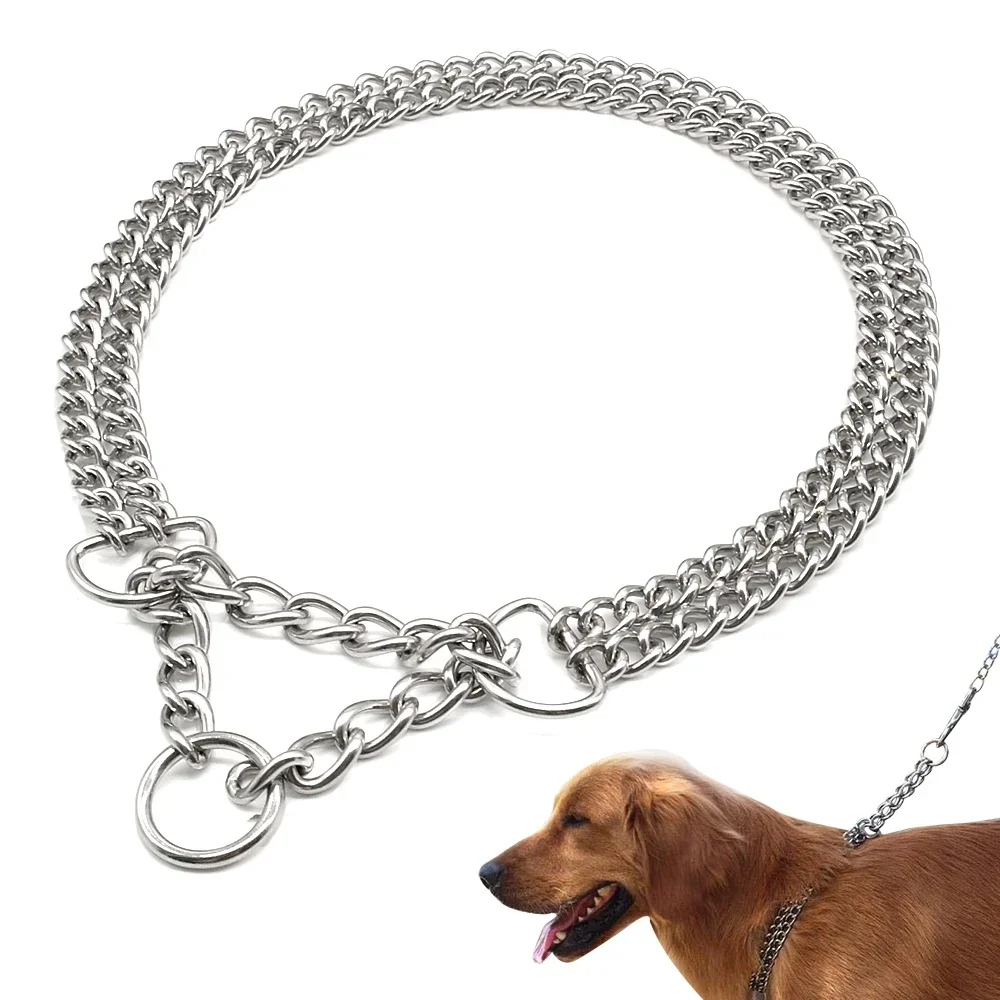 Dog Training Chain Pet Choke Collar Double Row Metal Chain Stainless Steel Slip Collar P Chain for Large Dogs Pitbull
Dog Training Chain Pet Choke Collar Double Row Metal Chain Stainless Steel Slip Collar P Chain for Large Dogs Pitbull
