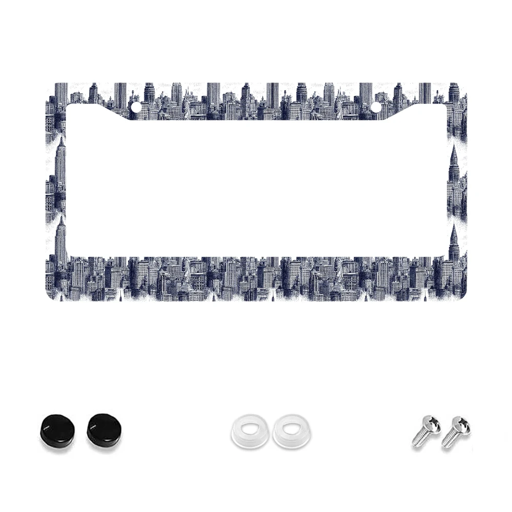 1pc Black and White Cityscape Pattern 2 Hole License Plate Frame Aluminum Material 6x12 Inches with Screw Set Retro Novelty Car
1pc Black and White Cityscape Pattern 2 Hole License Plate Frame Aluminum Material 6x12 Inches with Screw Set Retro Novelty Car