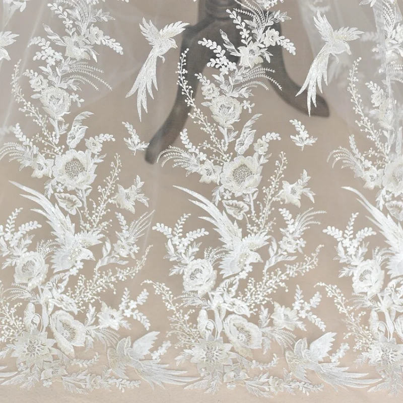Embroidered Lace Tulle Fabric for DIY Sewing Handmade Wedding Dress Veil Accessories Decoration Clothing Fashion Cloth
Embroidered Lace Tulle Fabric for DIY Sewing Handmade Wedding Dress Veil Accessories Decoration Clothing Fashion Cloth