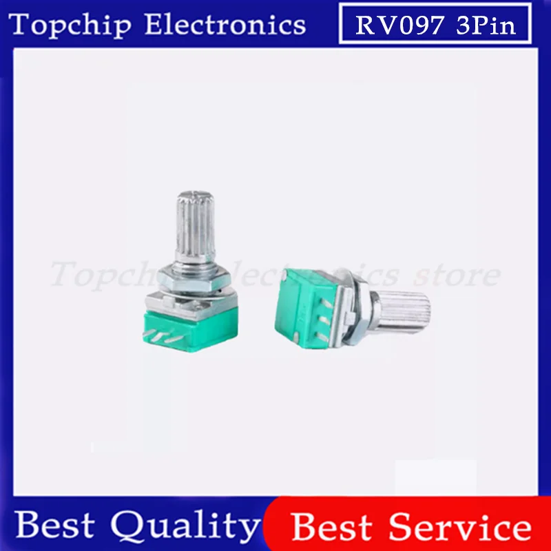 5pcs RK097 RV097 potentiometer RK097N 1K 5K 10K 20K 50K 100K 500K B5K 3pin shaft 15mm amplifier sealing potentiometer
5pcs RK097 RV097 potentiometer RK097N 1K 5K 10K 20K 50K 100K 500K B5K 3pin shaft 15mm amplifier sealing potentiometer