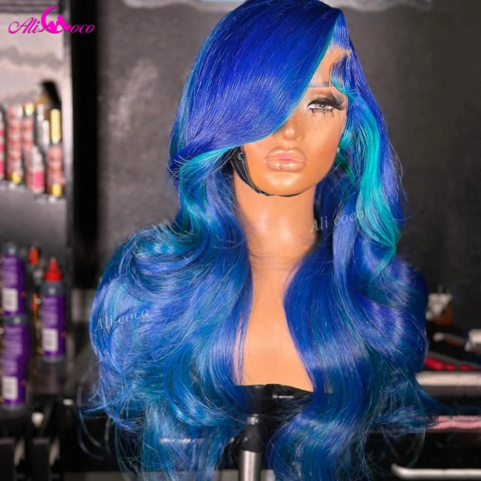 Light Blue Highlight Body Wave13x4 Lace Wig Brazilian Remy Hair Transparent Lace Frontal Human Hair Wigs For Women 180 Density
Light Blue Highlight Body Wave13x4 Lace Wig Brazilian Remy Hair Transparent Lace Frontal Human Hair Wigs For Women 180 Density