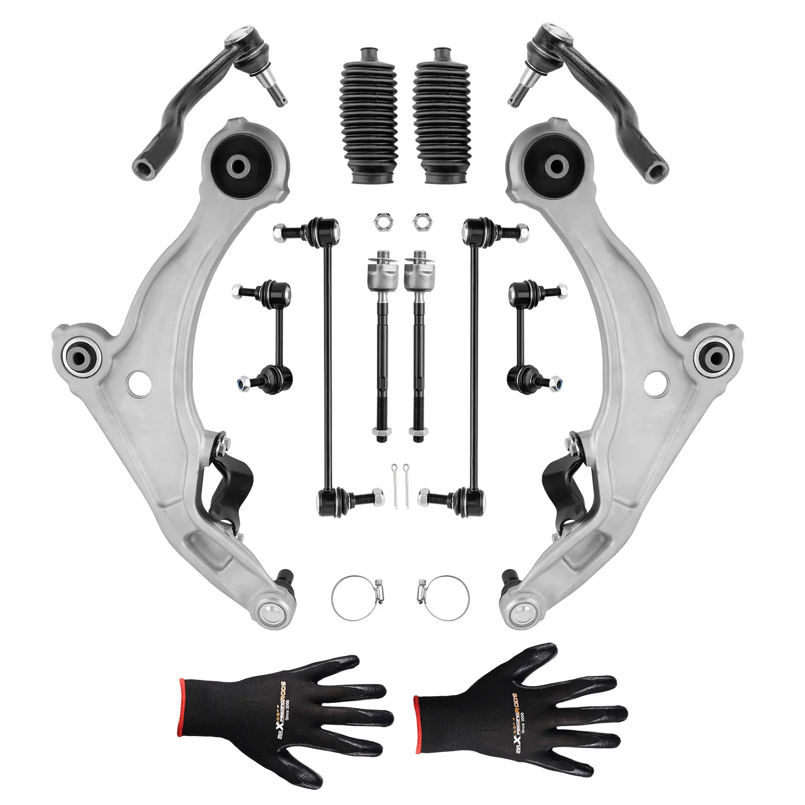 Front Lower Control Arm w/Tie Rod End Link LH & RH for Nissan Maxima 09-14
Front Lower Control Arm w/Tie Rod End Link LH & RH for Nissan Maxima 09-14