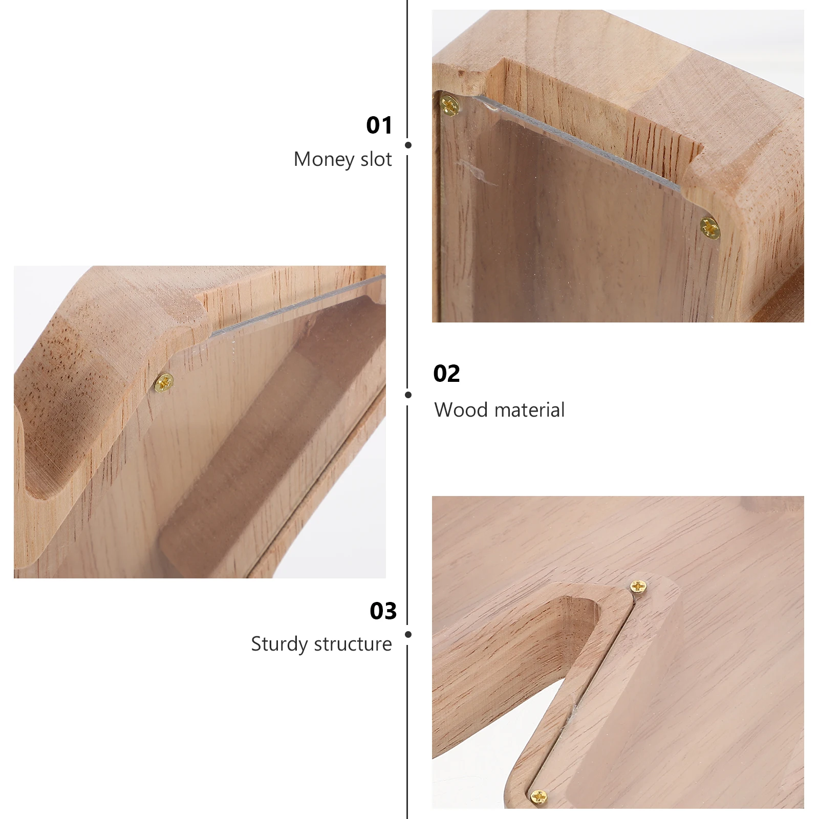 Wooden Letter Shaped Savings Bank Alphabet Money Box Coins Container Transparent Home Decor Piggy Bank Craft Storage
Wooden Letter Shaped Savings Bank Alphabet Money Box Coins Container Transparent Home Decor Piggy Bank Craft Storage