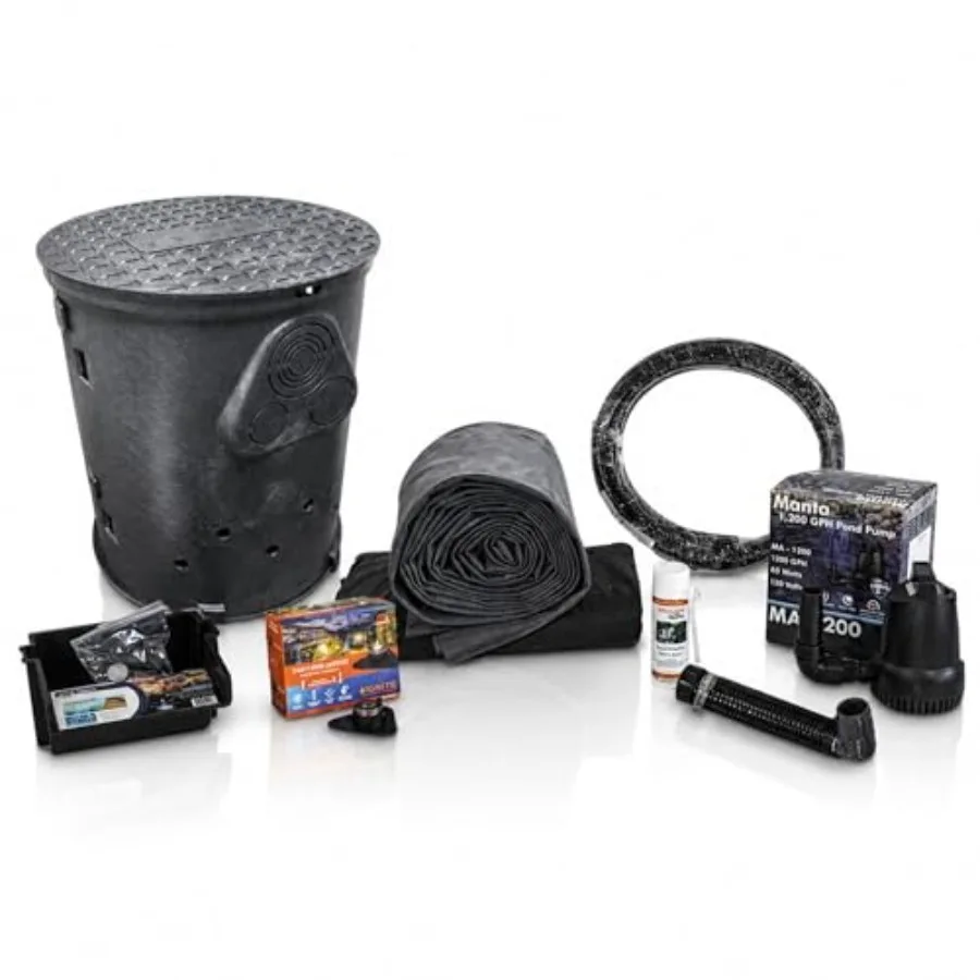 Waterfall Kit for backyard ponds: EPDM liner 7.5'x15', 1200 GPH pump, black, half-off discount
Waterfall Kit for backyard ponds: EPDM liner 7.5'x15', 1200 GPH pump, black, half-off discount