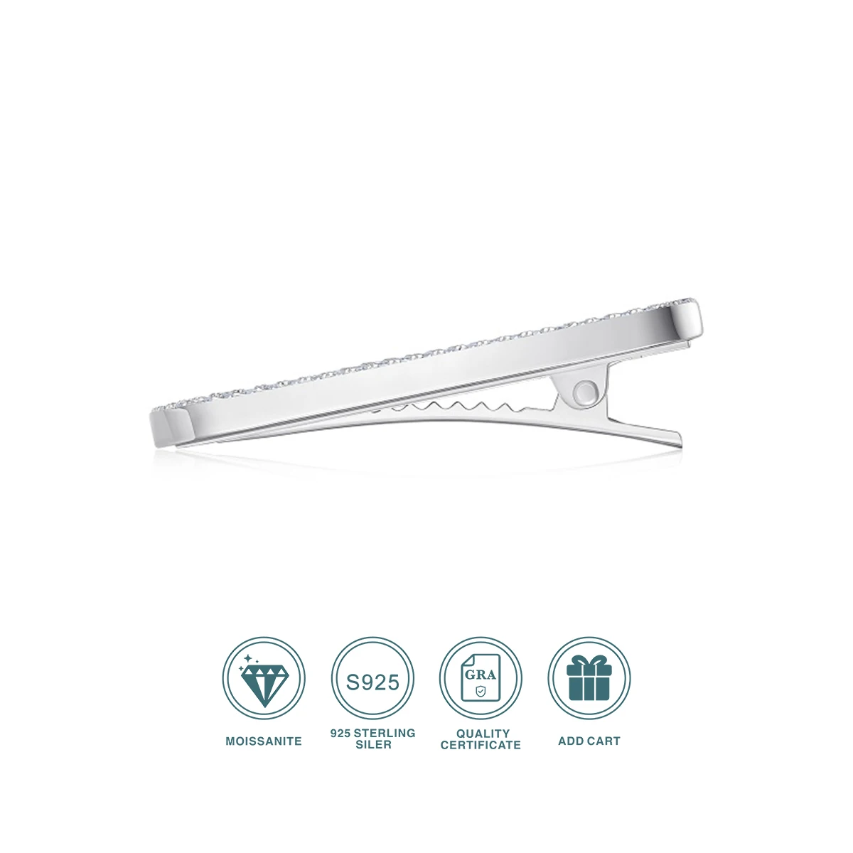 JIUZUAN Rectangle Hair Clip D Color VVS1 Moissanite GRA Certified 925 Sterling Silver 18K Gold Plated Luxury Jewelry for Women
JIUZUAN Rectangle Hair Clip D Color VVS1 Moissanite GRA Certified 925 Sterling Silver 18K Gold Plated Luxury Jewelry for Women