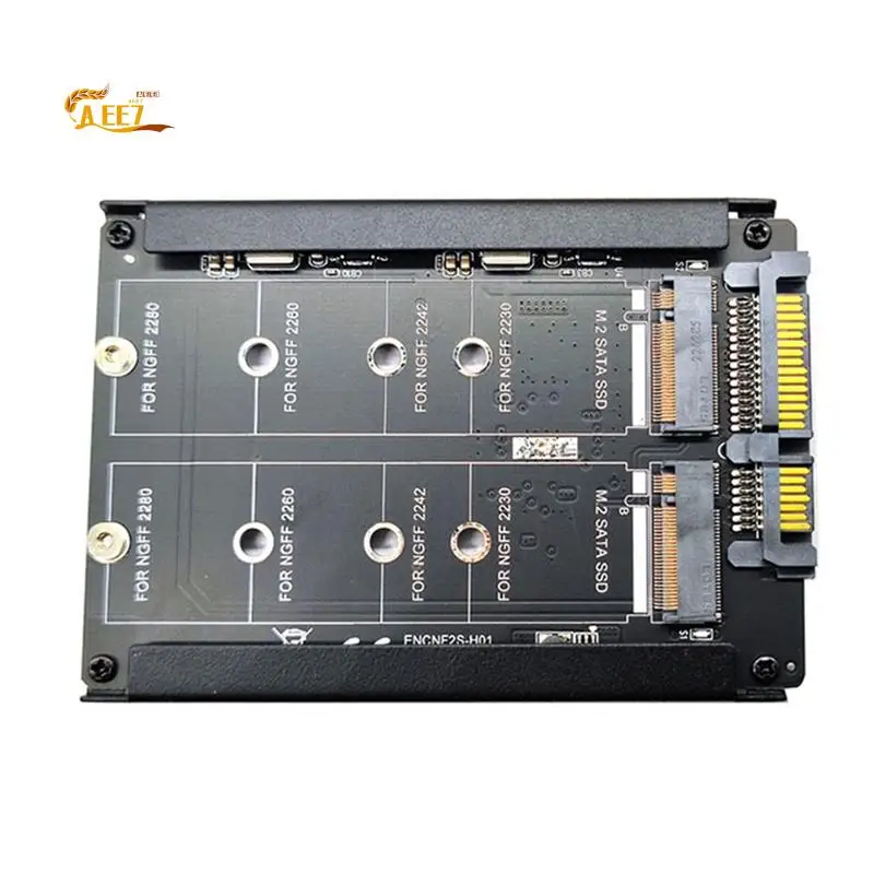 AEE7-M.2 To SATA Adapter Card, Dual Port M.2 NGFF SSD To SATA Interface Converter, For 2230-2280 M2 SSD Sizes
AEE7-M.2 To SATA Adapter Card, Dual Port M.2 NGFF SSD To SATA Interface Converter, For 2230-2280 M2 SSD Sizes