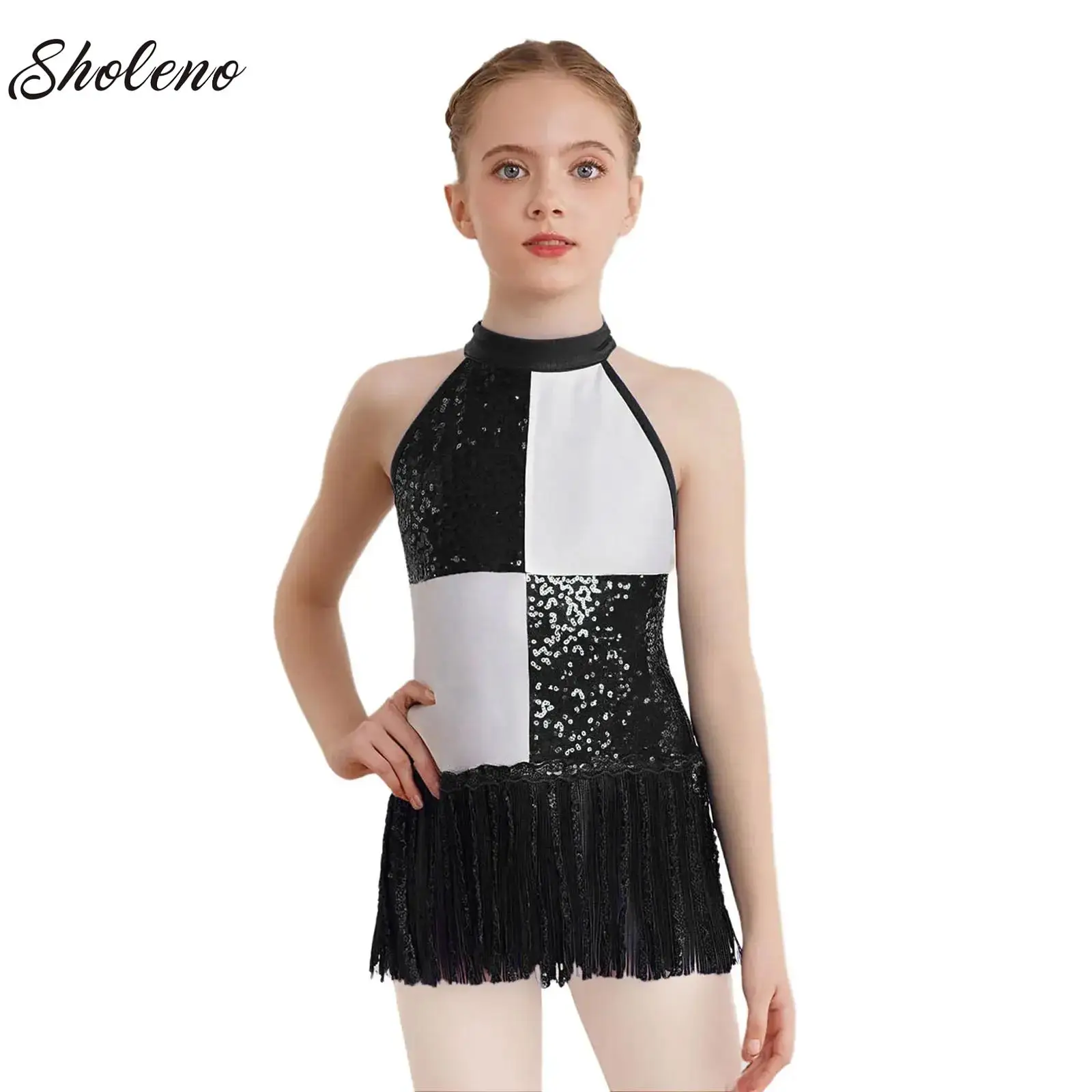 Kids Girls Rhythmic Jersey Gymnastics Jazz Latin Dance Leotard Dress Stage Performance Costume Shiny Sequins Unitard Dancewear
Kids Girls Rhythmic Jersey Gymnastics Jazz Latin Dance Leotard Dress Stage Performance Costume Shiny Sequins Unitard Dancewear