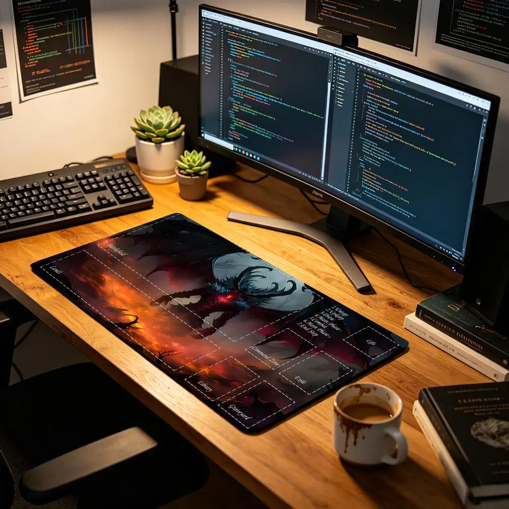 Dark Demon Dragon Magic Playmat, Rubber Anti-Slip Edge Locking Gaming Mat, PC Accessory for Trading Card Game TCG MTG
Dark Demon Dragon Magic Playmat, Rubber Anti-Slip Edge Locking Gaming Mat, PC Accessory for Trading Card Game TCG MTG
