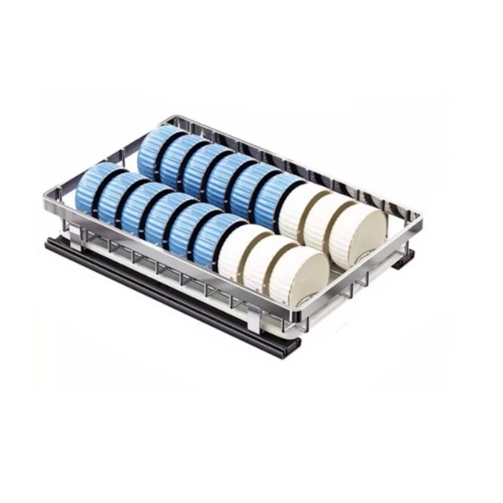 Stainless Steel Pull-out Dish Rack Drawer Type Large Dish Drainer Storage Rack with Handle with Drain Tray
Stainless Steel Pull-out Dish Rack Drawer Type Large Dish Drainer Storage Rack with Handle with Drain Tray