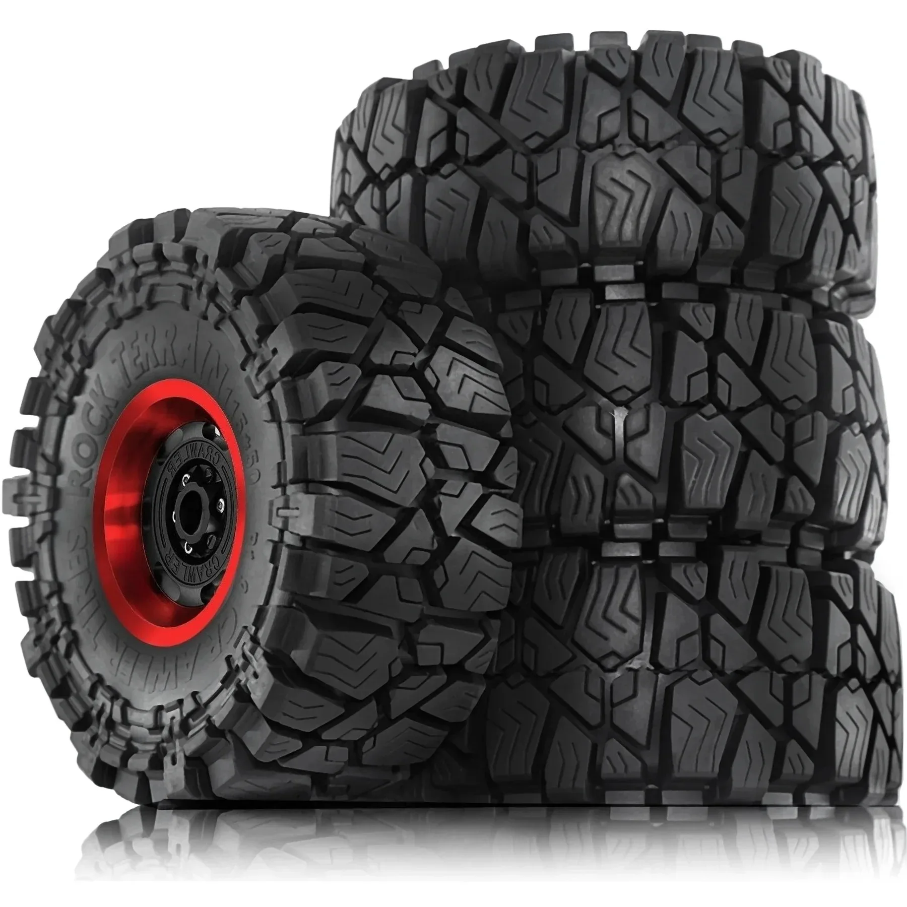 4PCS 1.9 Inch Beadlock Wheels Tires, Fit 1/10 RC Crawler Axial SCX10 90046 SCX10 III TRX4 TRX6 CC01 D90
4PCS 1.9 Inch Beadlock Wheels Tires, Fit 1/10 RC Crawler Axial SCX10 90046 SCX10 III TRX4 TRX6 CC01 D90