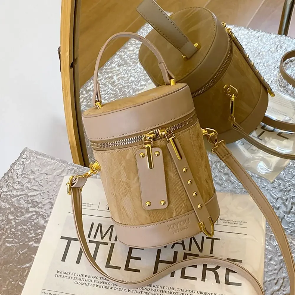 Trendy Pu Leather Women Bucket Bag Vintage Handbag Cylinder Crossbody Bag Solid Color Luxury Shoulder Bag Travel
Trendy Pu Leather Women Bucket Bag Vintage Handbag Cylinder Crossbody Bag Solid Color Luxury Shoulder Bag Travel