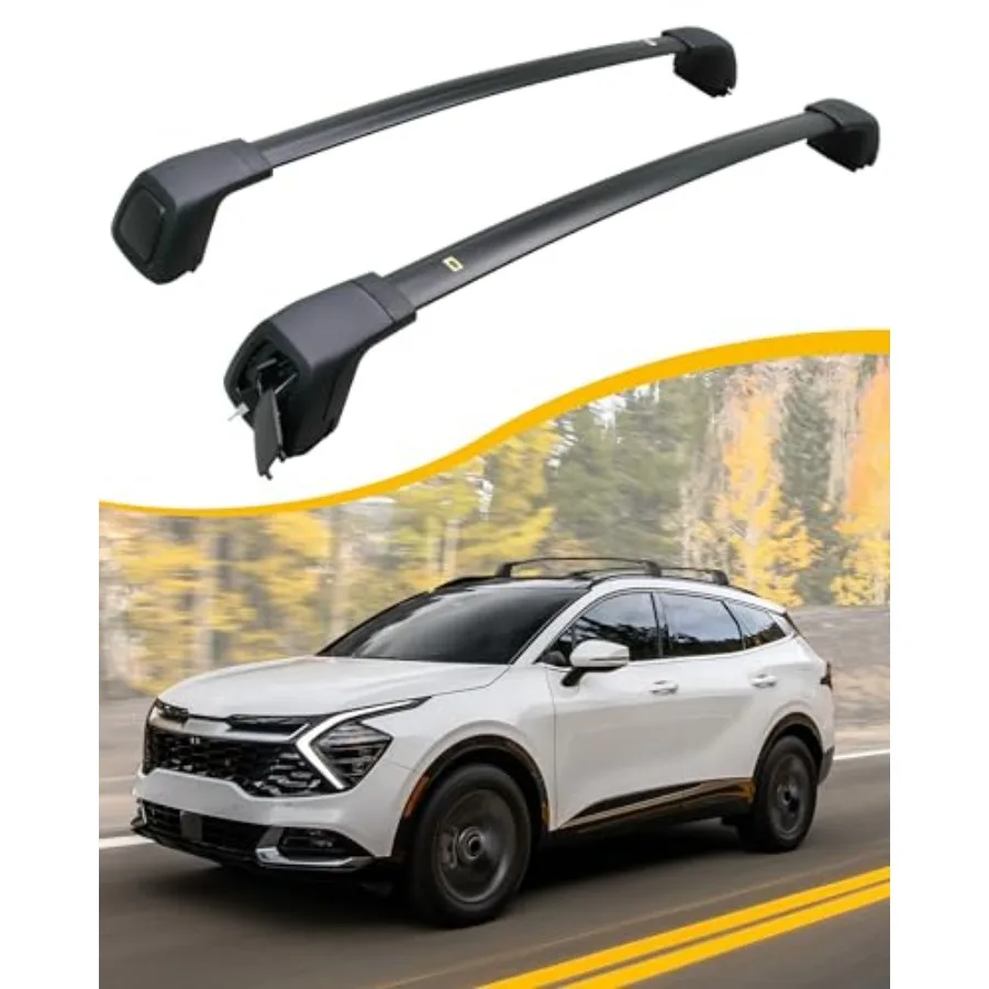 Lockable Cross Bars Roof Rack for 2023-2026 Kia Sportage SX/SX Prestige: Aluminum, Black, Weatherproof Tool-Free Installation
Lockable Cross Bars Roof Rack for 2023-2026 Kia Sportage SX/SX Prestige: Aluminum, Black, Weatherproof Tool-Free Installation