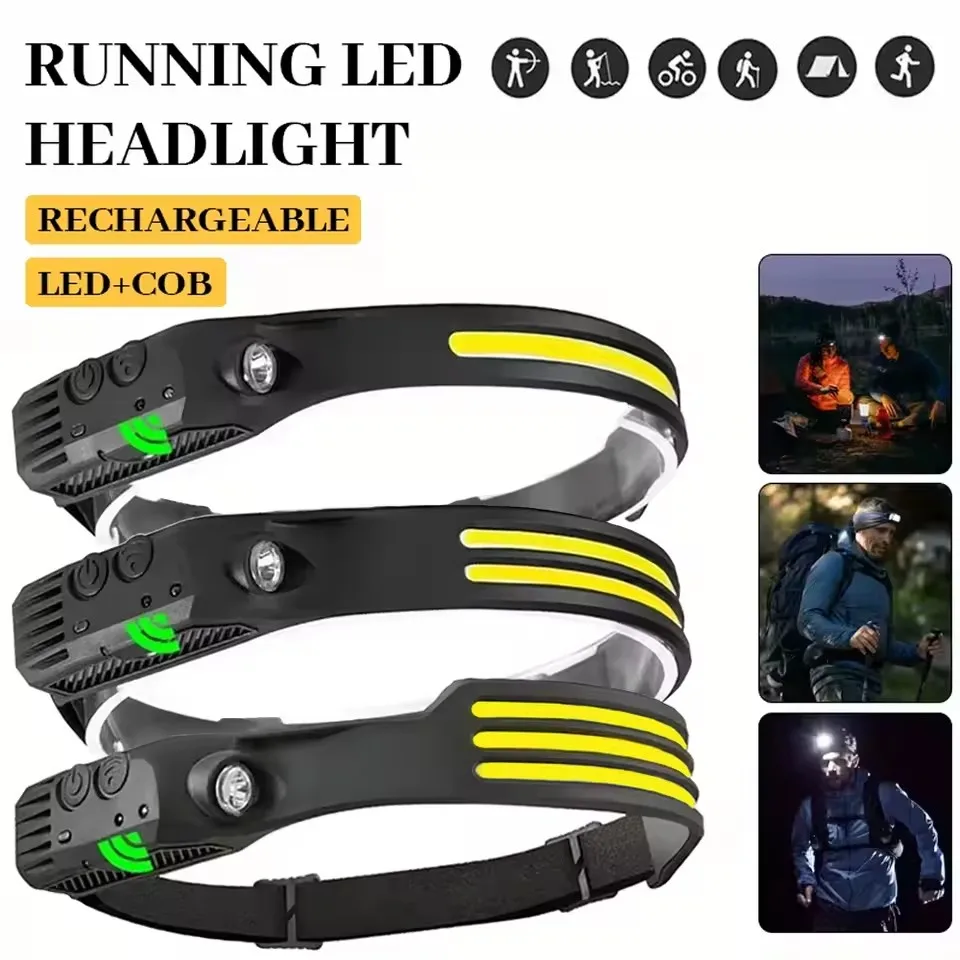 Outdoor Head Lamp with 230 Degree Wide Beam 5 Lighting Modes Motion Sensor IPX4 Waterproof Rechargeable Design Jogging Fishing
Outdoor Head Lamp with 230 Degree Wide Beam 5 Lighting Modes Motion Sensor IPX4 Waterproof Rechargeable Design Jogging Fishing
