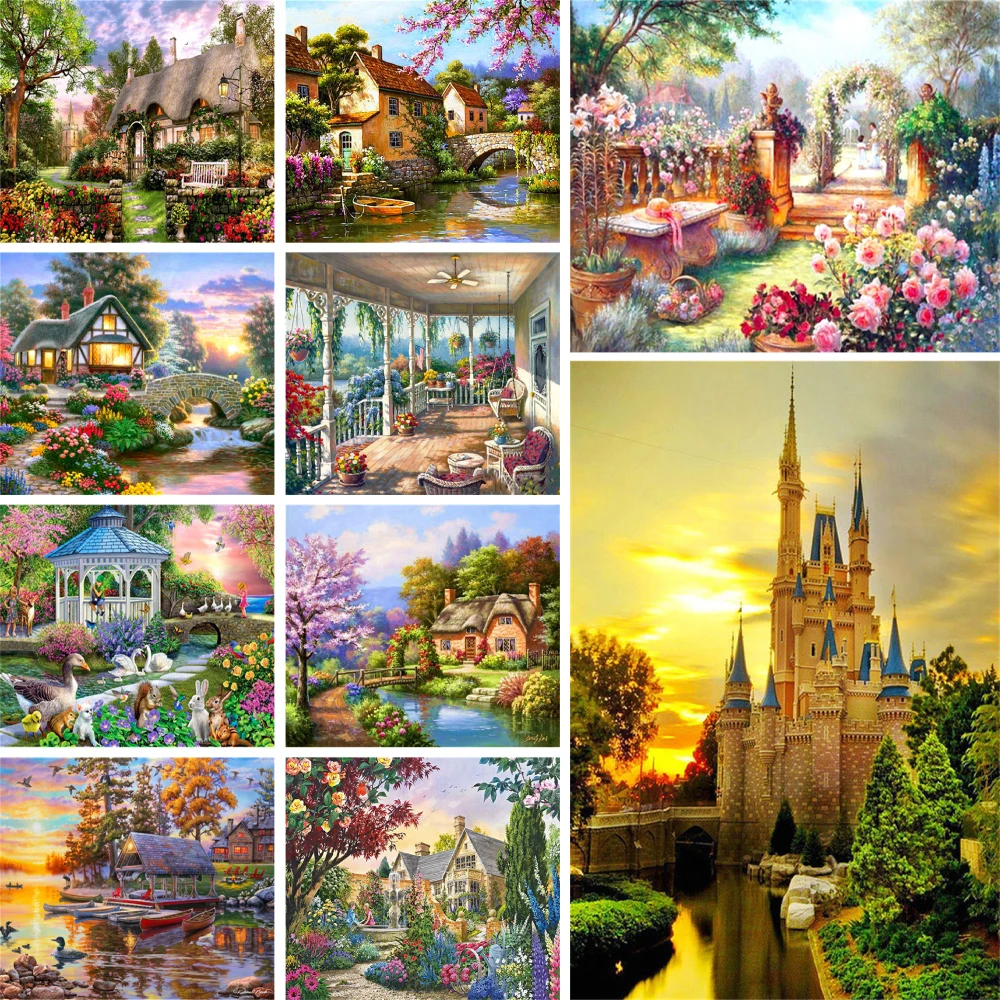 Landscape Cartoon House Cross-Stitch Embroidery Complete Kit Handiwork Handicraft Painting Sewing Home Decor Promotions Package
Landscape Cartoon House Cross-Stitch Embroidery Complete Kit Handiwork Handicraft Painting Sewing Home Decor Promotions Package