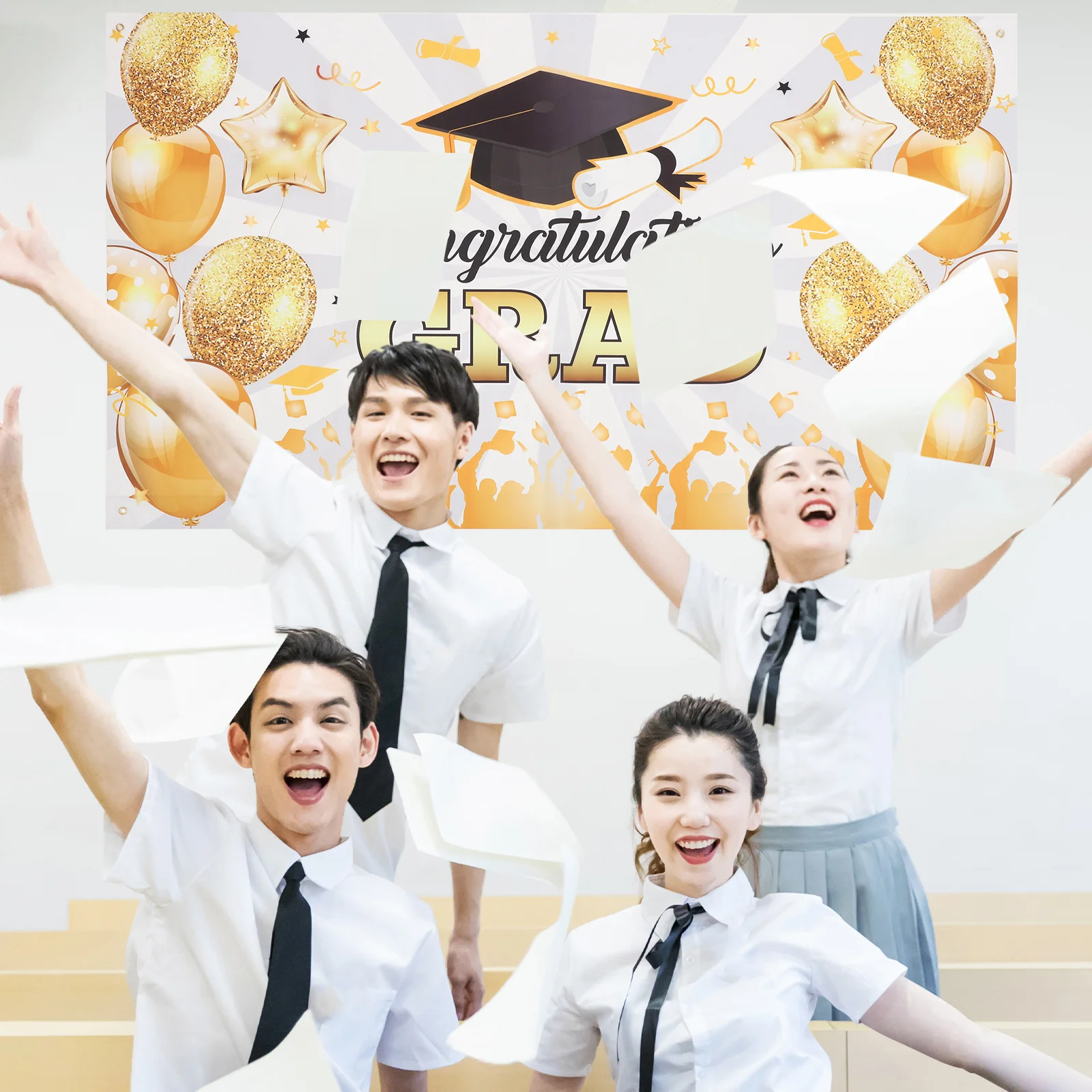 Graduation Background Banner Party Decorative Backdrop Hanging Prop Lightweight Polyester Material Fade Resistant Durable School
Graduation Background Banner Party Decorative Backdrop Hanging Prop Lightweight Polyester Material Fade Resistant Durable School