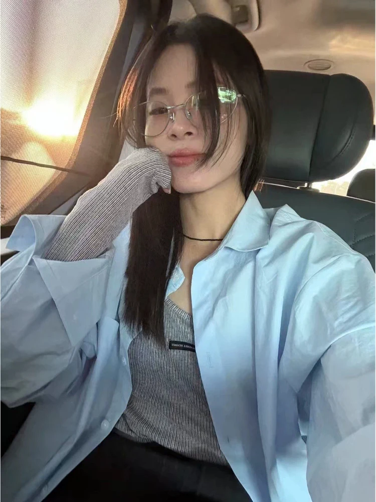 Spring 2025 Women's Loose Waist Belted irt Dongda Gate Fre Sle Basic Top UV Protection Long Sve Collar Pure Color
Spring 2025 Women's Loose Waist Belted irt Dongda Gate Fre Sle Basic Top UV Protection Long Sve Collar Pure Color