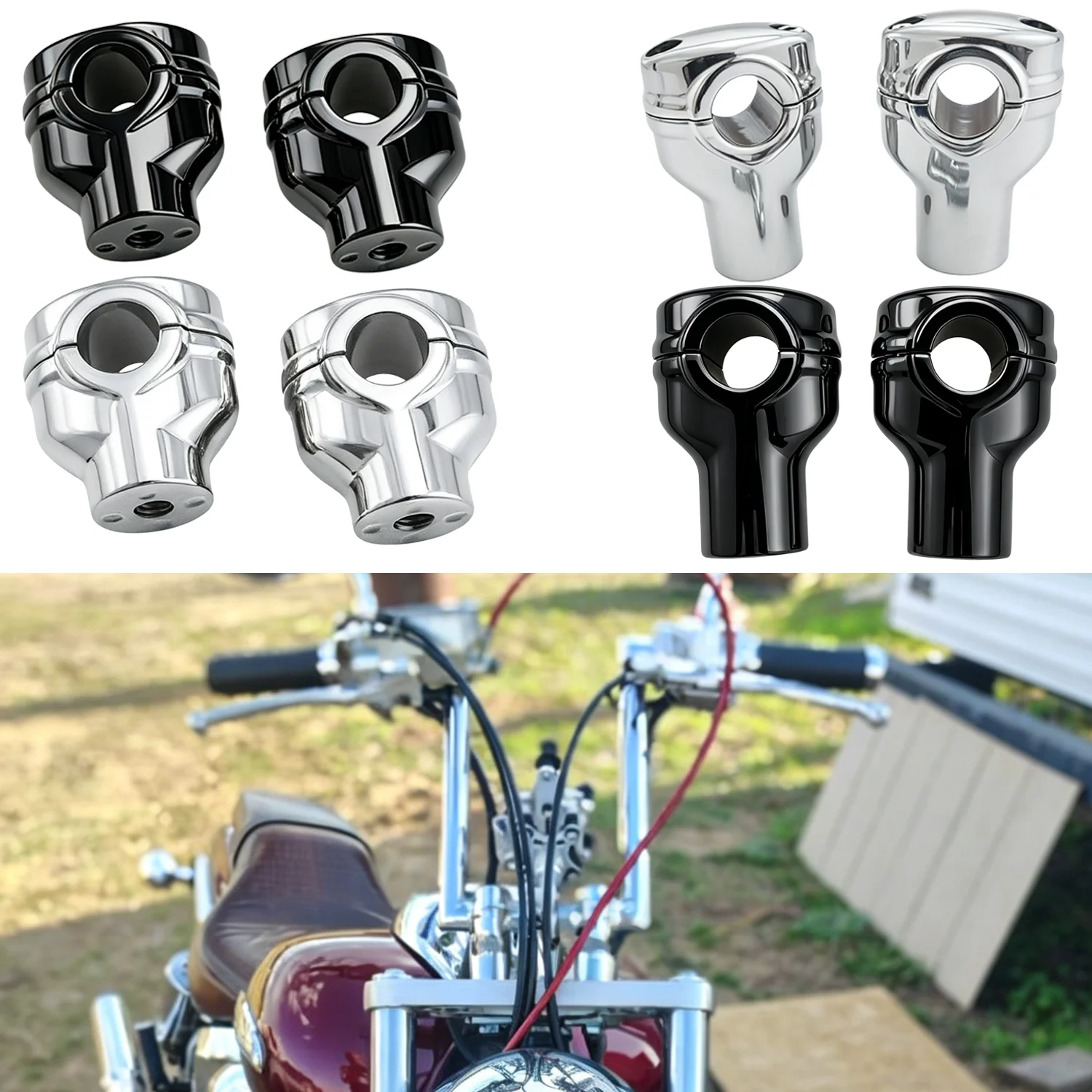 3" 2" Rise 1" Clamp Harley Handlebar Riser Fits Sportster/Dyna/Touring/Softail Models
3" 2" Rise 1" Clamp Harley Handlebar Riser Fits Sportster/Dyna/Touring/Softail Models