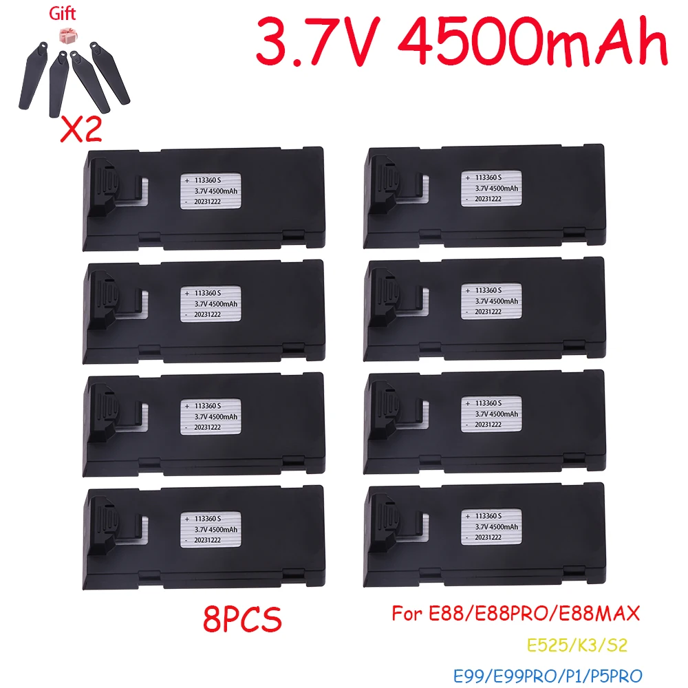 Обновленный аккумулятор для дрона 3,7 В, аксессуар 4500 мАч для E88 E88 PRO E99 PRO E525PRO, аккумулятор для мини-БПЛА, аккумулятор для дрона 4K, запасная часть для дрона
Обновленный аккумулятор для дрона 3,7 В, аксессуар 4500 мАч для E88 E88 PRO E99 PRO E525PRO, аккумулятор для мини-БПЛА, аккумулятор для дрона 4K, запасная часть для дрона