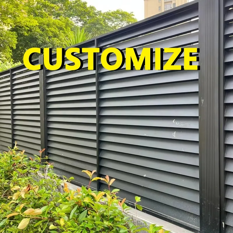 Any Size Custom Aluminum Horizontal Slat Privacy Fence Weatherproof Rust Resistant Outdoor Villa Garden Yard Shelter Panel
Any Size Custom Aluminum Horizontal Slat Privacy Fence Weatherproof Rust Resistant Outdoor Villa Garden Yard Shelter Panel
