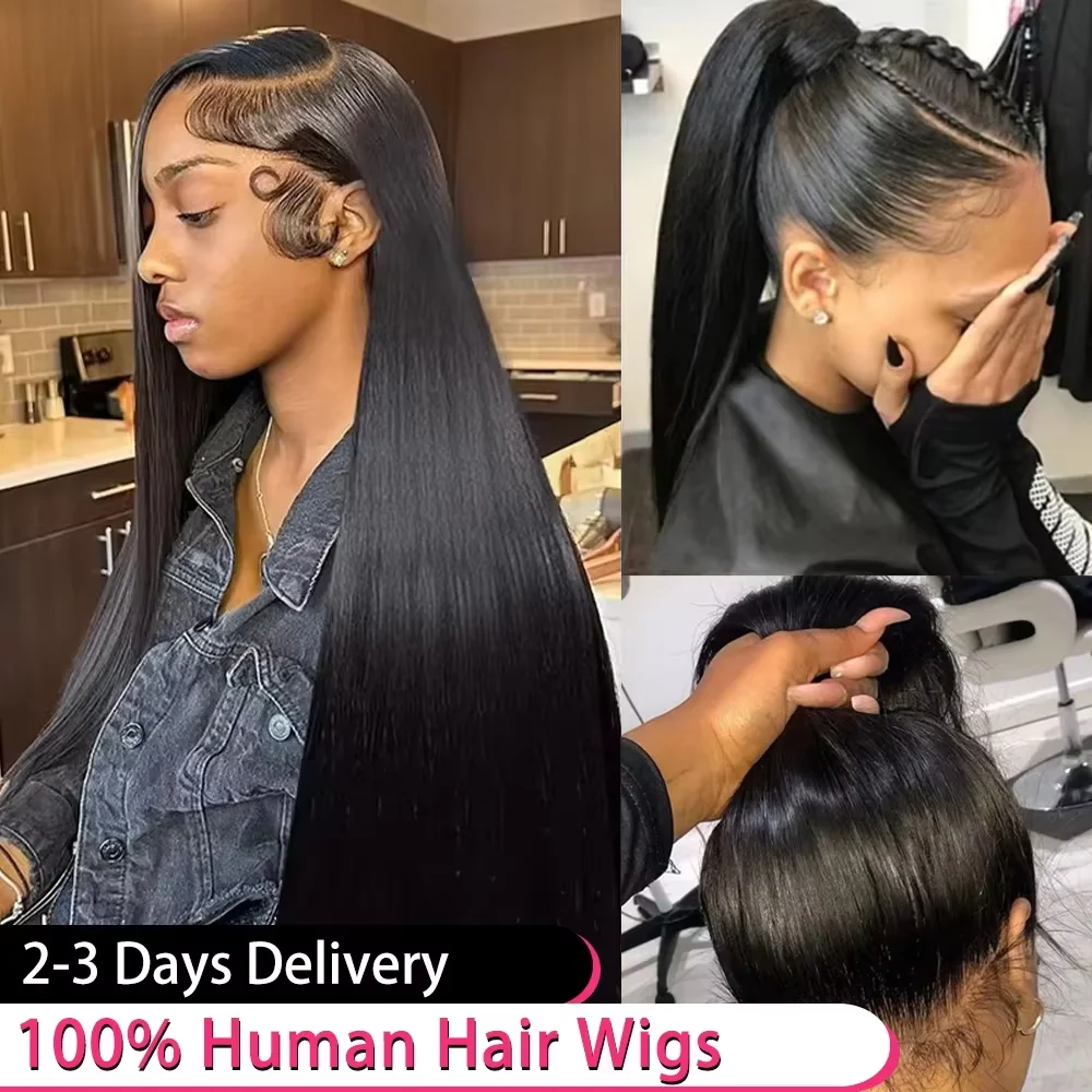 30 40 46 Inch 360 Straight Lace Front Human Hair Wig 250 Density 13x4 13x6 HD Transparent Lace Frontal Wigs Pre Plucked Closure
30 40 46 Inch 360 Straight Lace Front Human Hair Wig 250 Density 13x4 13x6 HD Transparent Lace Frontal Wigs Pre Plucked Closure