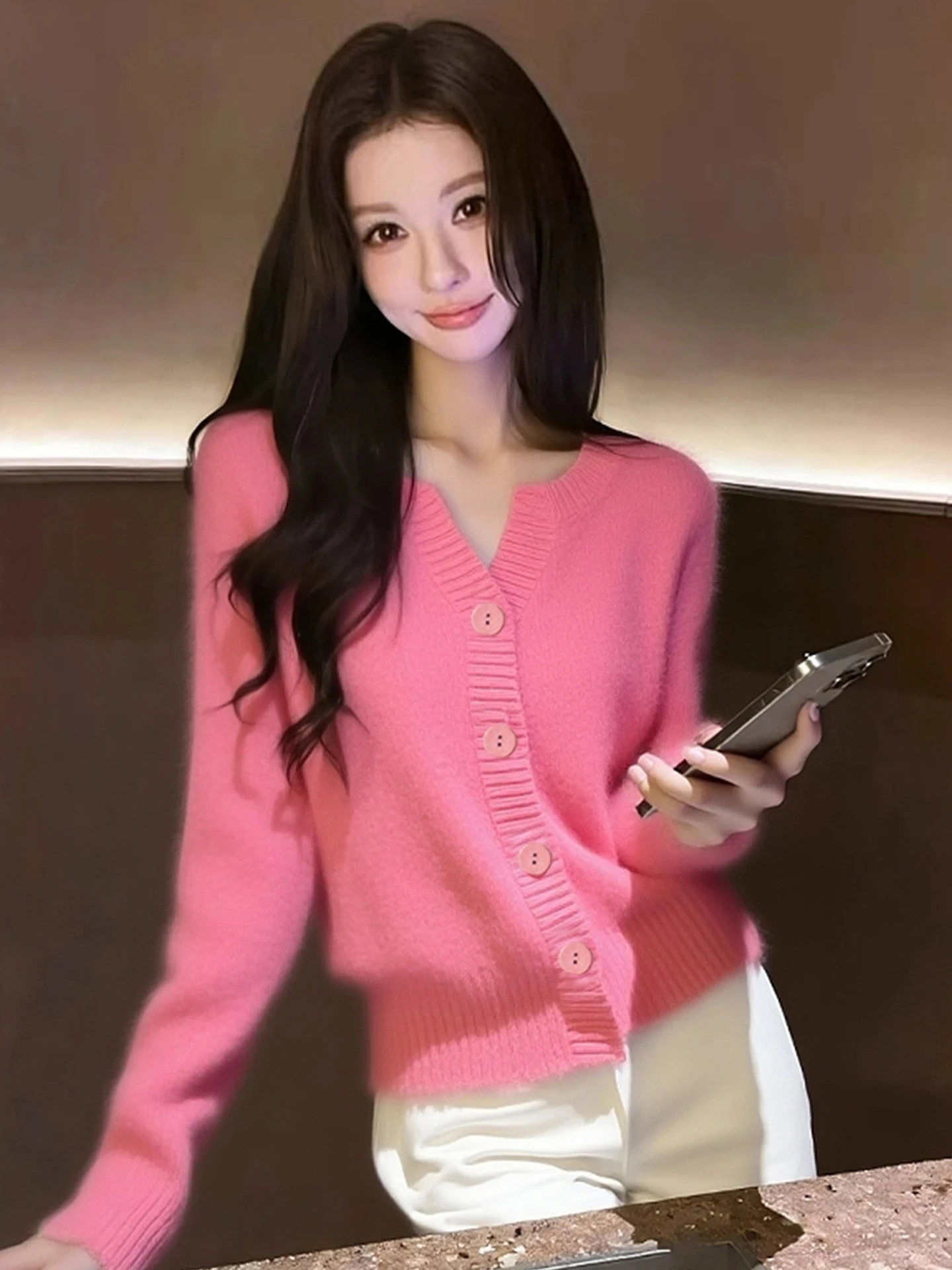 Comfortable Soft Pure Color Knitted Sweater Long Sleeve Women's Shirt Winter Season Single Button Design Sensation Fashionabl...
Comfortable Soft Pure Color Knitted Sweater Long Sleeve Women's Shirt Winter Season Single Button Design Sensation Fashionabl...
