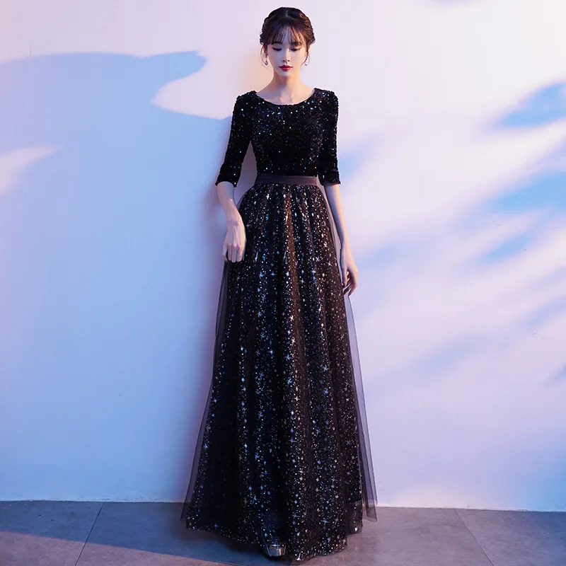 Adult Long Evening Gown Black Performance Dress Female Conductor Competition Host Ballroom Dress Elegant Classy Formal Wear
Adult Long Evening Gown Black Performance Dress Female Conductor Competition Host Ballroom Dress Elegant Classy Formal Wear