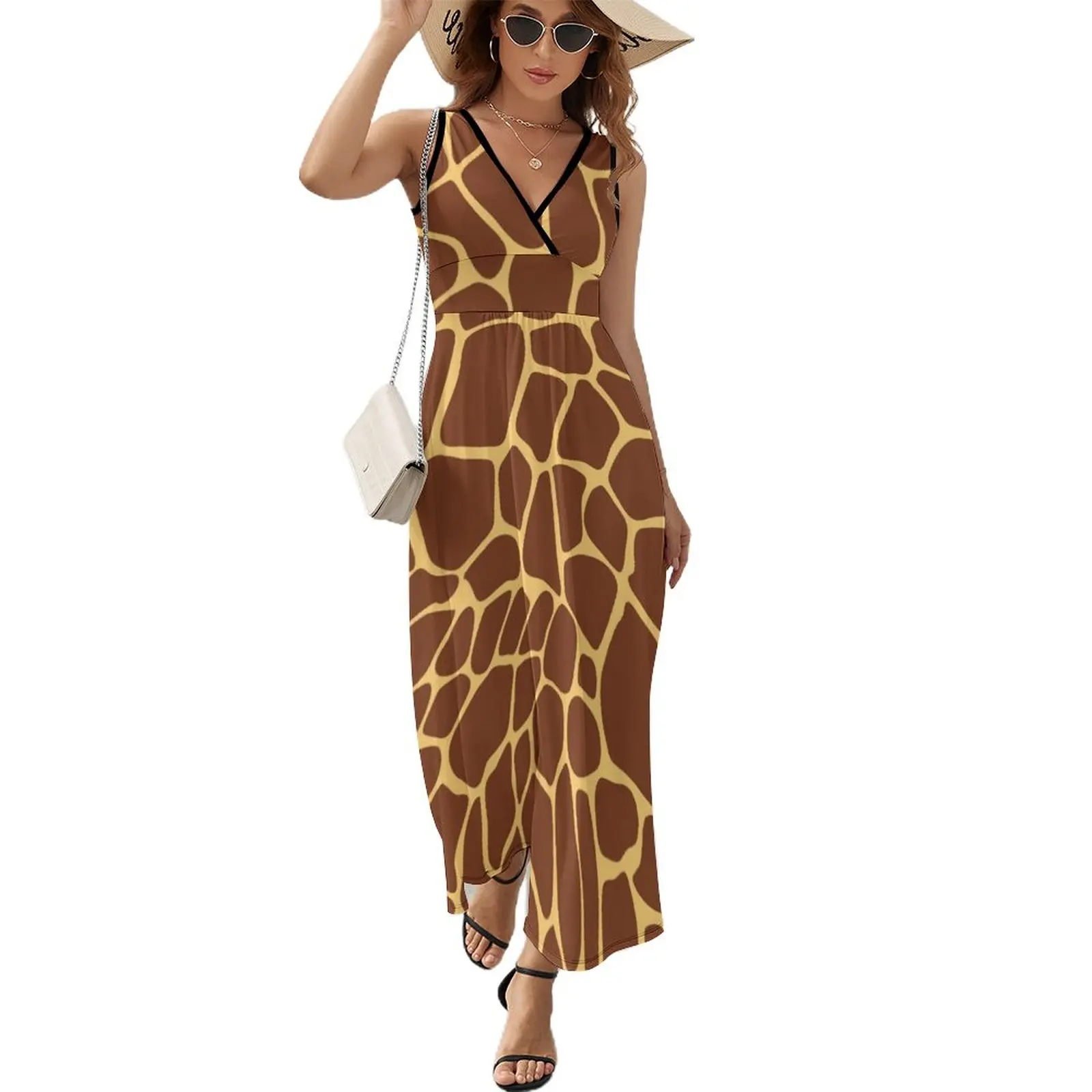 Brown yellow giraffe print pattern Sleeveless Dress Woman's evening dress dress for women
Brown yellow giraffe print pattern Sleeveless Dress Woman's evening dress dress for women