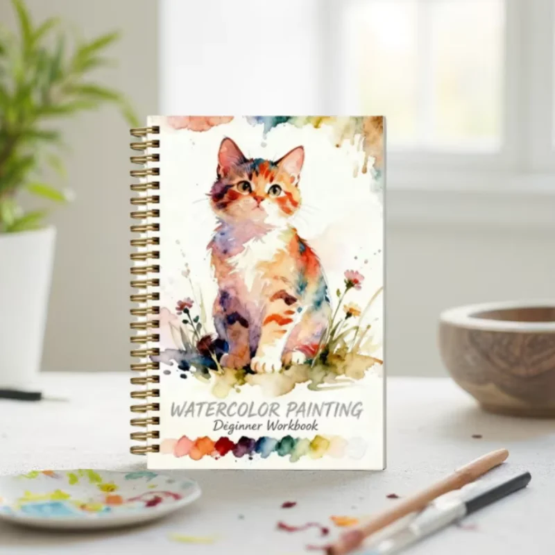 1Pcs Watercolor Painting for Beginners Spiral-Bound Workbook, Easy Step-by-Step Animal Painting Guide with Color Palettes, Instructions & Practice Pages for New Artists
1Pcs Watercolor Painting for Beginners Spiral-Bound Workbook, Easy Step-by-Step Animal Painting Guide with Color Palettes, Instructions & Practice Pages for New Artists