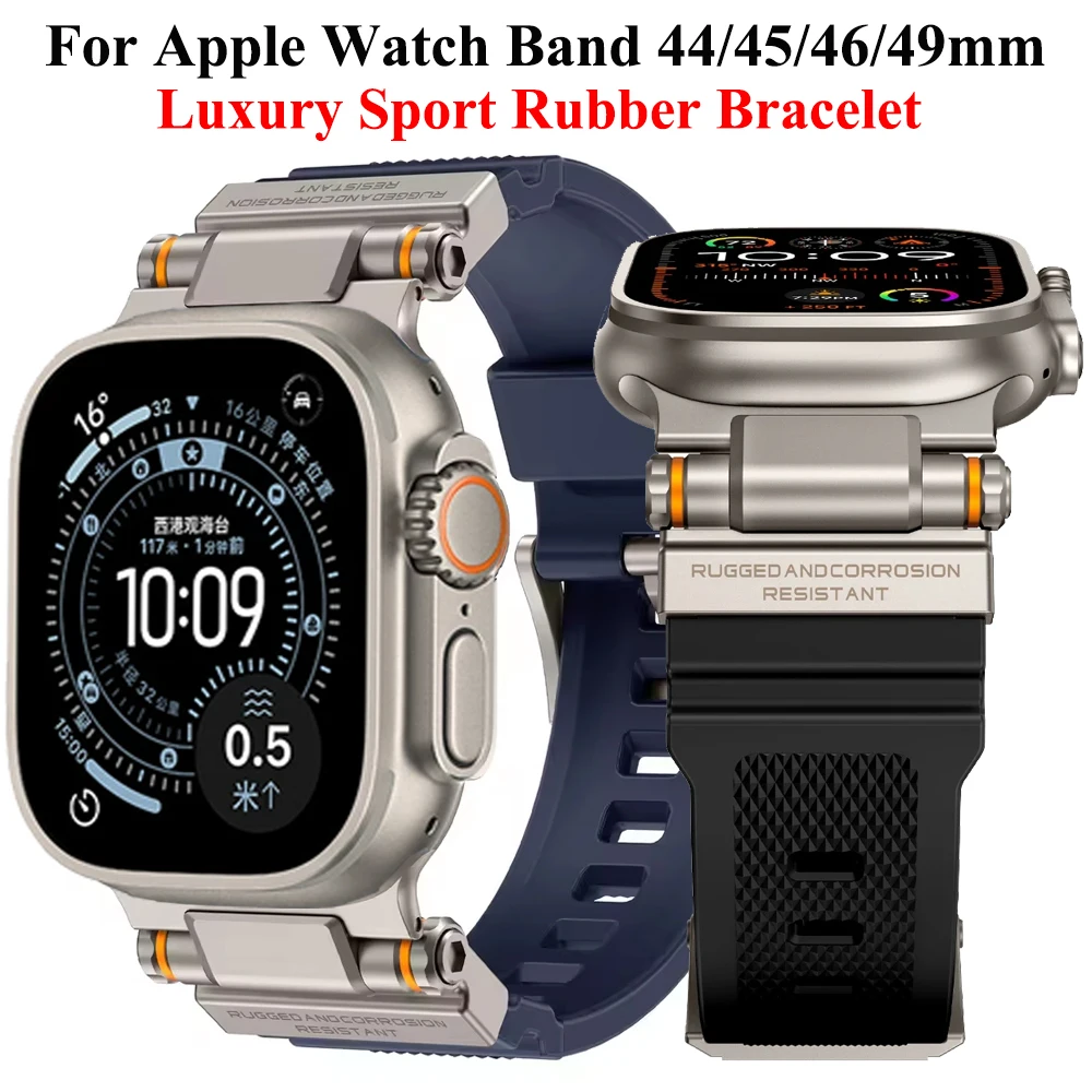 Спортивный силиконовый ремешок для Apple Watch Ultra 3, 2, 49 мм, 11, 10, 46 мм, регулируемый ремешок для Iwatch 9, 8, 7, 6, 5, 4, Se, 3, 45 мм, 44 мм Correa
Спортивный силиконовый ремешок для Apple Watch Ultra 3, 2, 49 мм, 11, 10, 46 мм, регулируемый ремешок для Iwatch 9, 8, 7, 6, 5, 4, Se, 3, 45 мм, 44 мм Correa