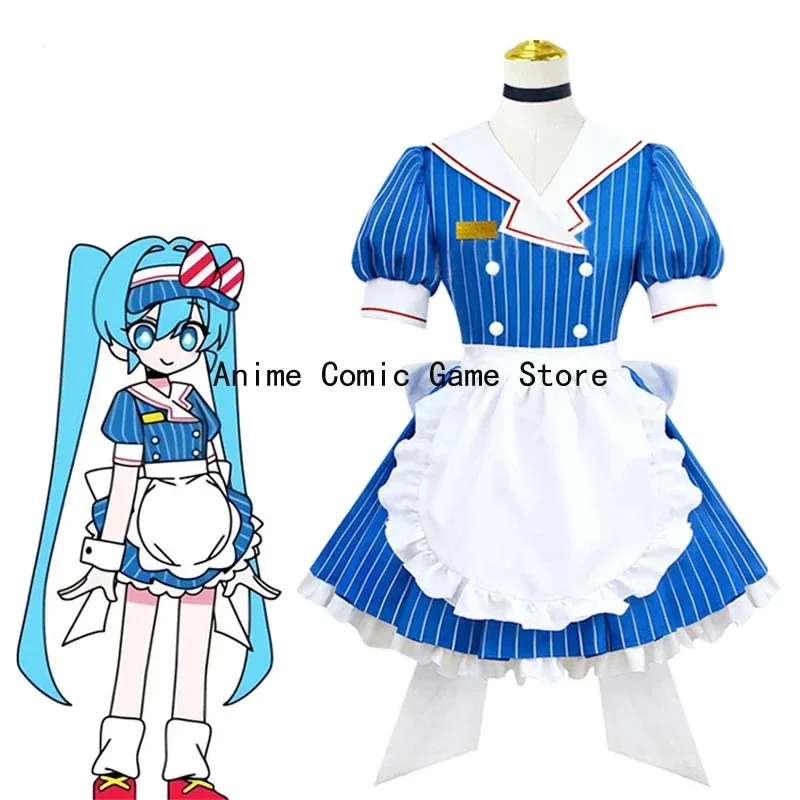 In Stock S-XL Mikuu Hypnotist Cosplay Maid Dress Wig Kasane Tetoo Blue Striped Lolita Dress Halloween Party Outfits for Women
In Stock S-XL Mikuu Hypnotist Cosplay Maid Dress Wig Kasane Tetoo Blue Striped Lolita Dress Halloween Party Outfits for Women
