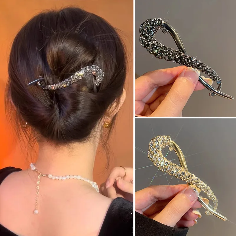 Luxury Korean Classic Rhinestone Twist Hair Clip All Match Women Hairpin
Luxury Korean Classic Rhinestone Twist Hair Clip All Match Women Hairpin
