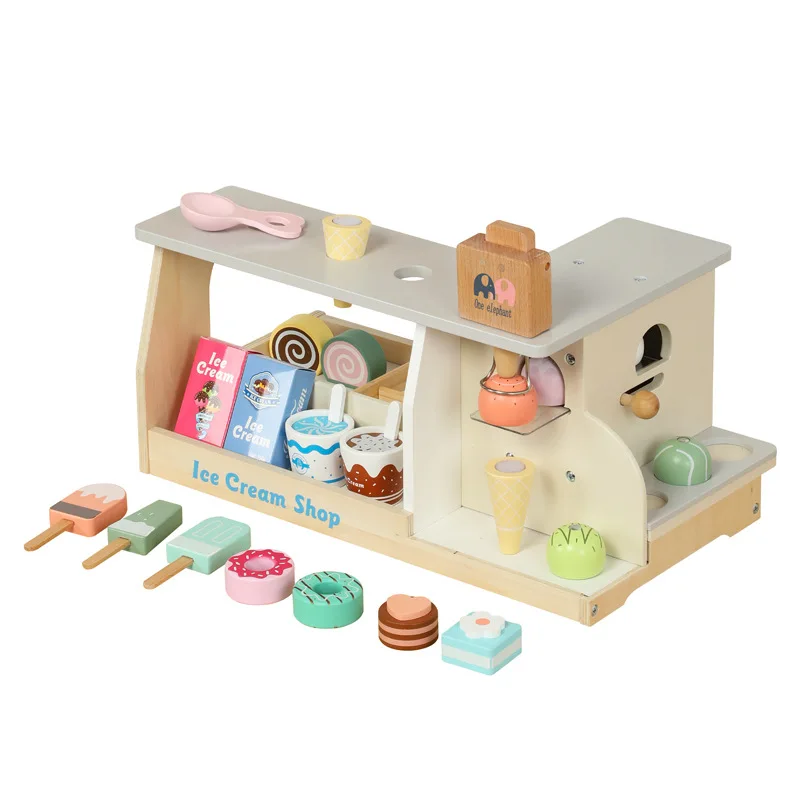 Children's Wooden Simulation Ice Cream Parlor Toys Ice Cream Popsicle Shop Family Interactive Toy Set
Children's Wooden Simulation Ice Cream Parlor Toys Ice Cream Popsicle Shop Family Interactive Toy Set