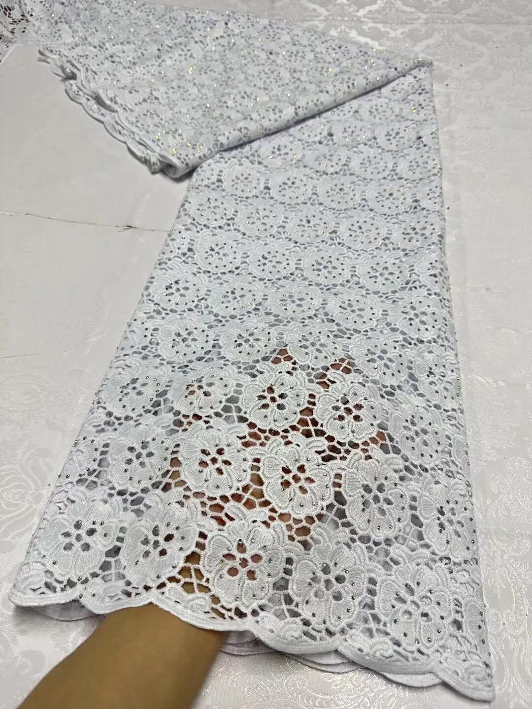 African Nigerian 2024 High Quality Cotton Wedding Tulle Lace Fabric Party Dress Sequins For Sewing Water Soluble 5Yards JL368
African Nigerian 2024 High Quality Cotton Wedding Tulle Lace Fabric Party Dress Sequins For Sewing Water Soluble 5Yards JL368